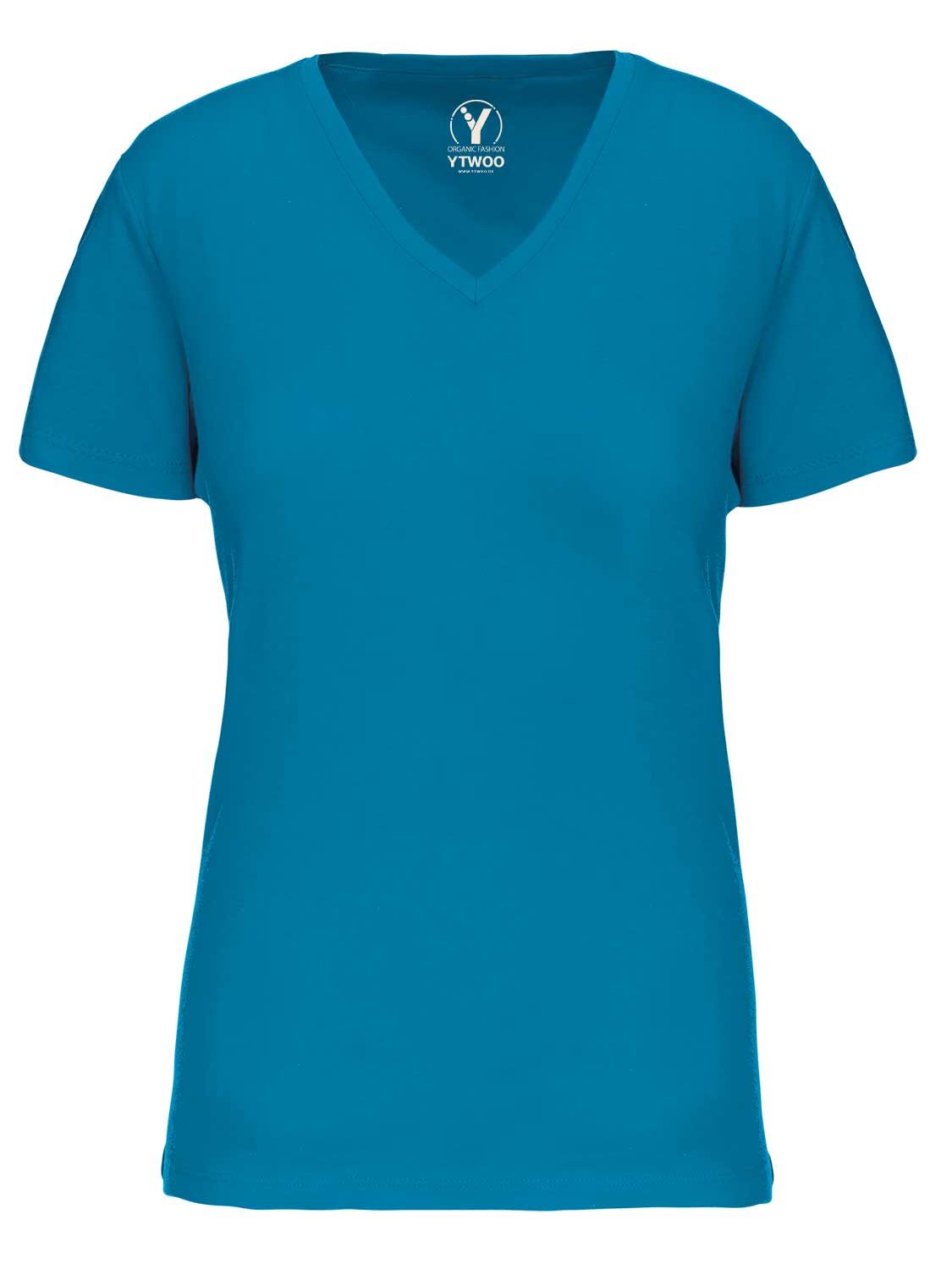 Basic Damen T-Shirt mit V-Ausschnitt aus Bio-Baumwolle in Conversion