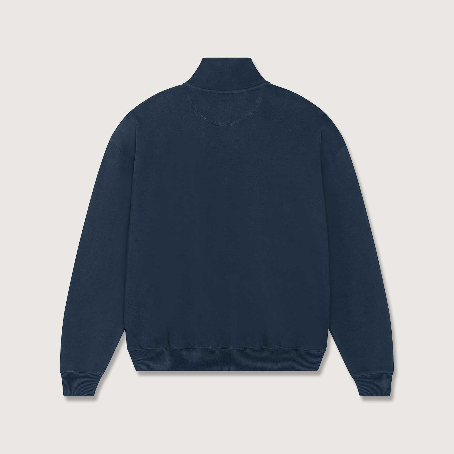 Oversized Sweatshirt mit kurzem Reißverschluss aus reiner Bio-Baumwolle