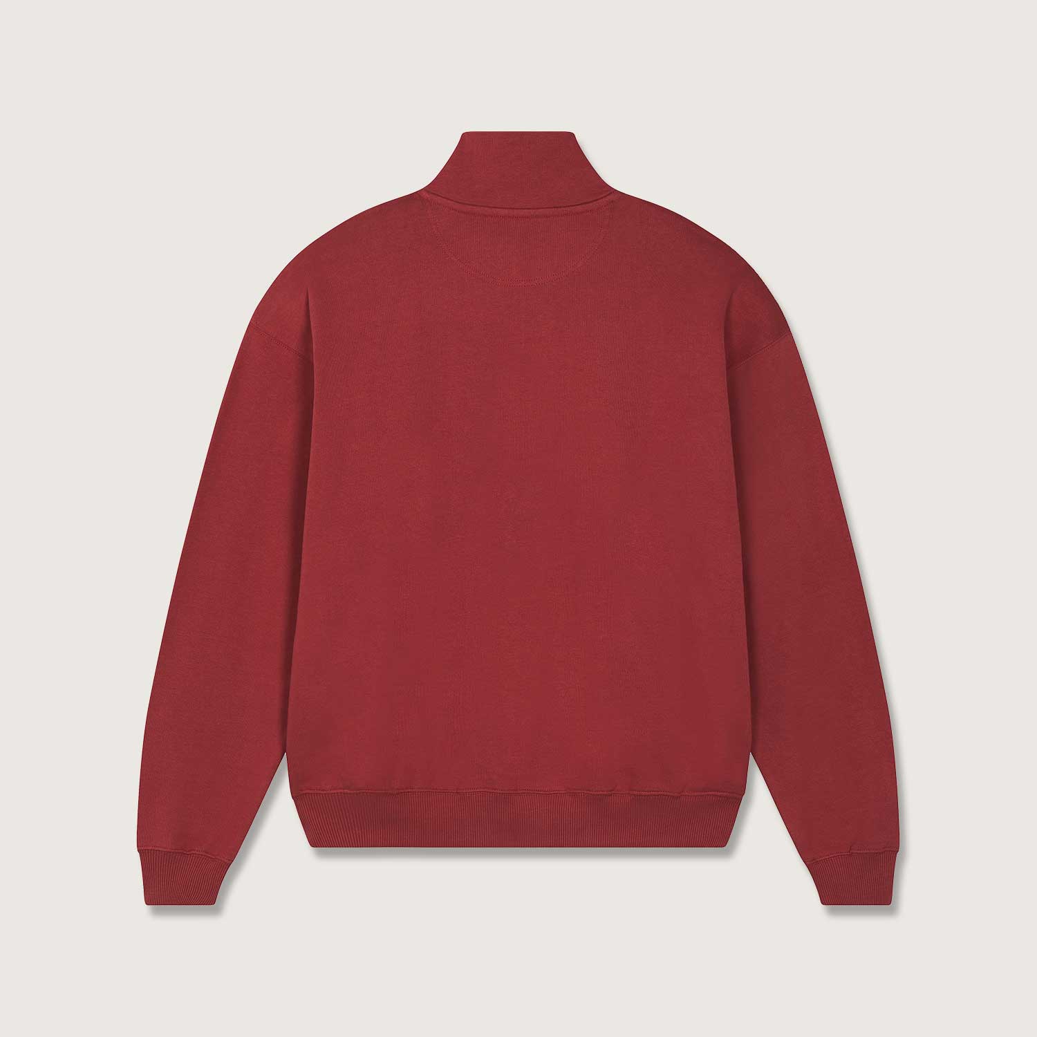 Oversized Sweatshirt mit kurzem Reißverschluss aus reiner Bio-Baumwolle