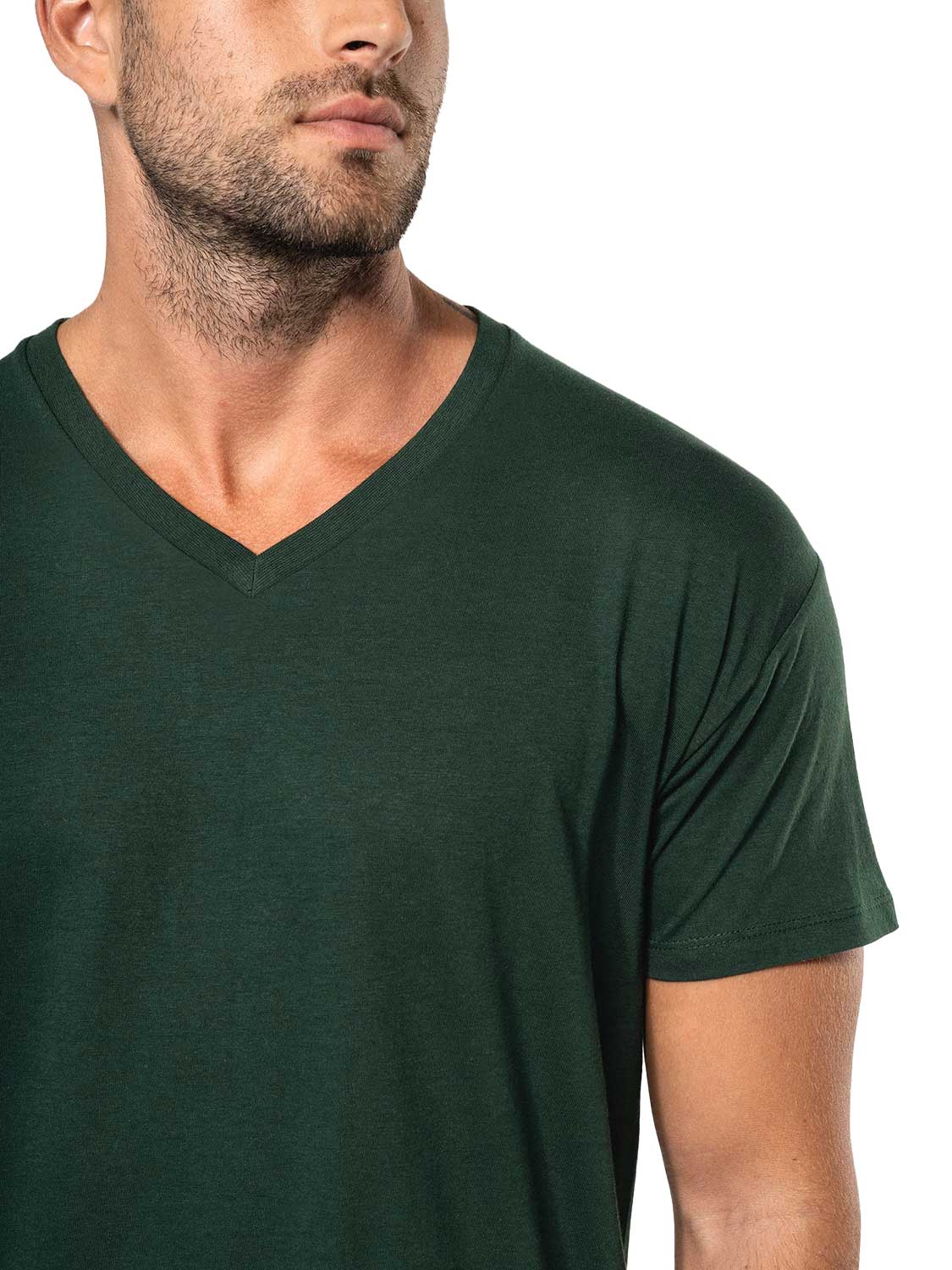 Basic Herren T-Shirt mit V-Ausschnitt aus Bio-Baumwolle