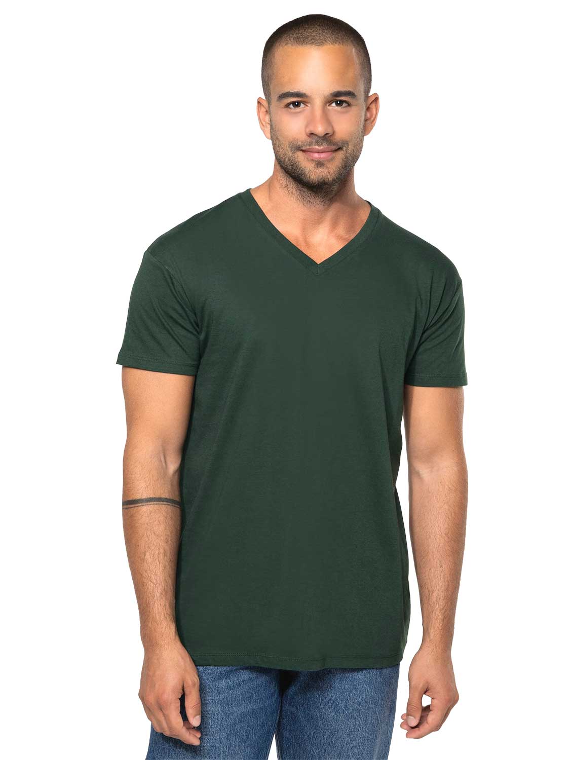 Basic Herren T-Shirt mit V-Ausschnitt aus Bio-Baumwolle