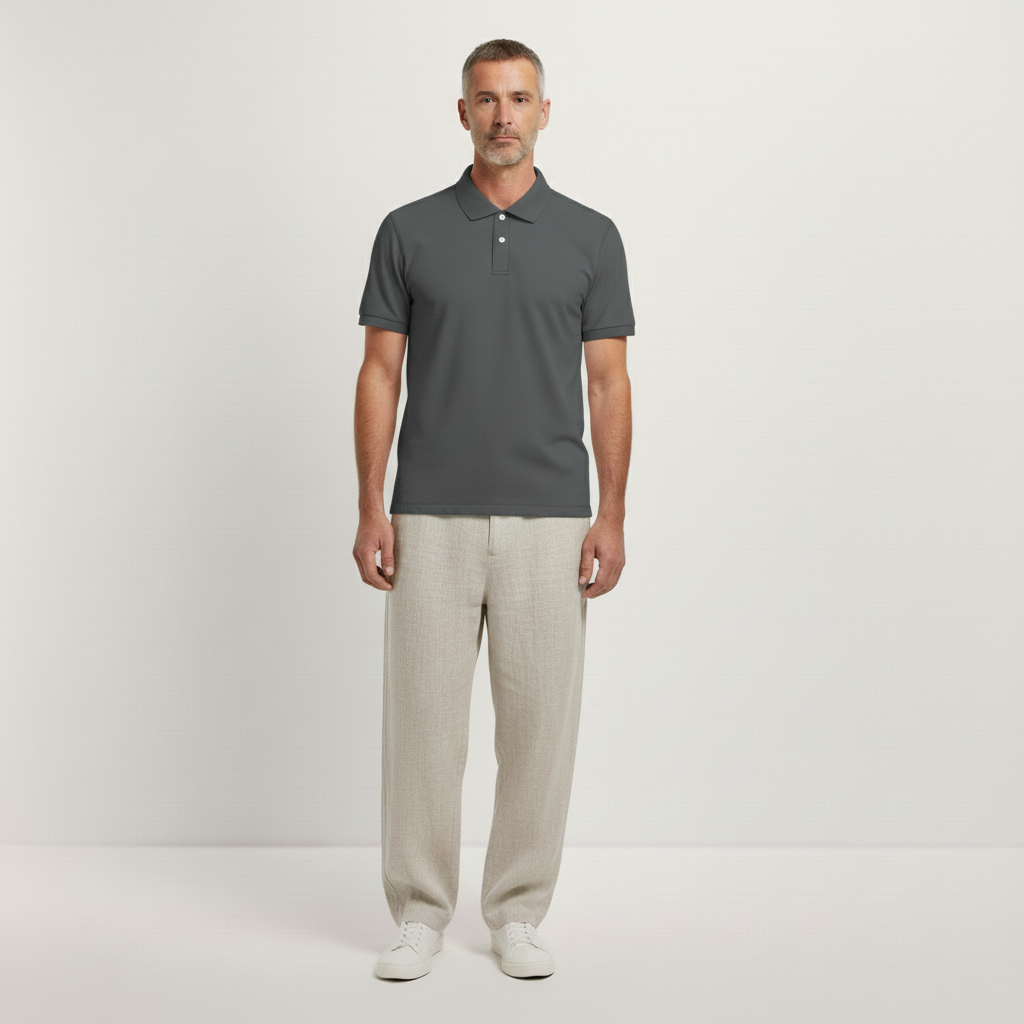 Herren Piqué-Poloshirt Midweight