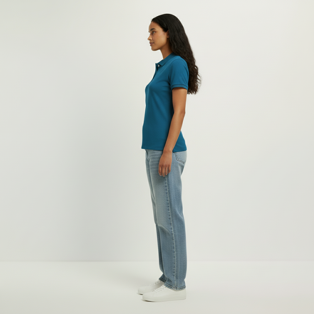 Damen Piqué-Poloshirt Midweight
