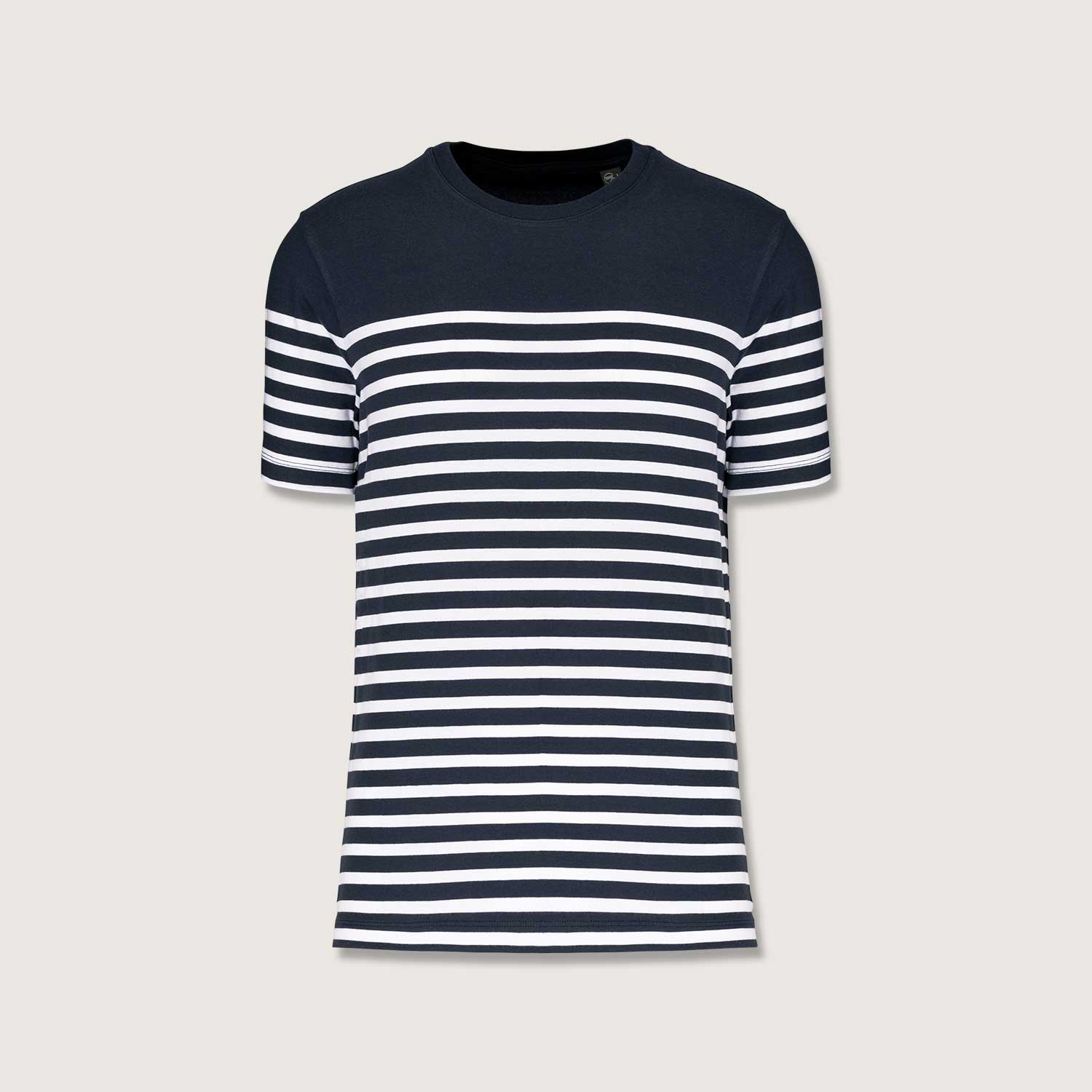 Nachhaltiges Herren-T-Shirt mit Rundhalsausschnitt im Marine-Stil