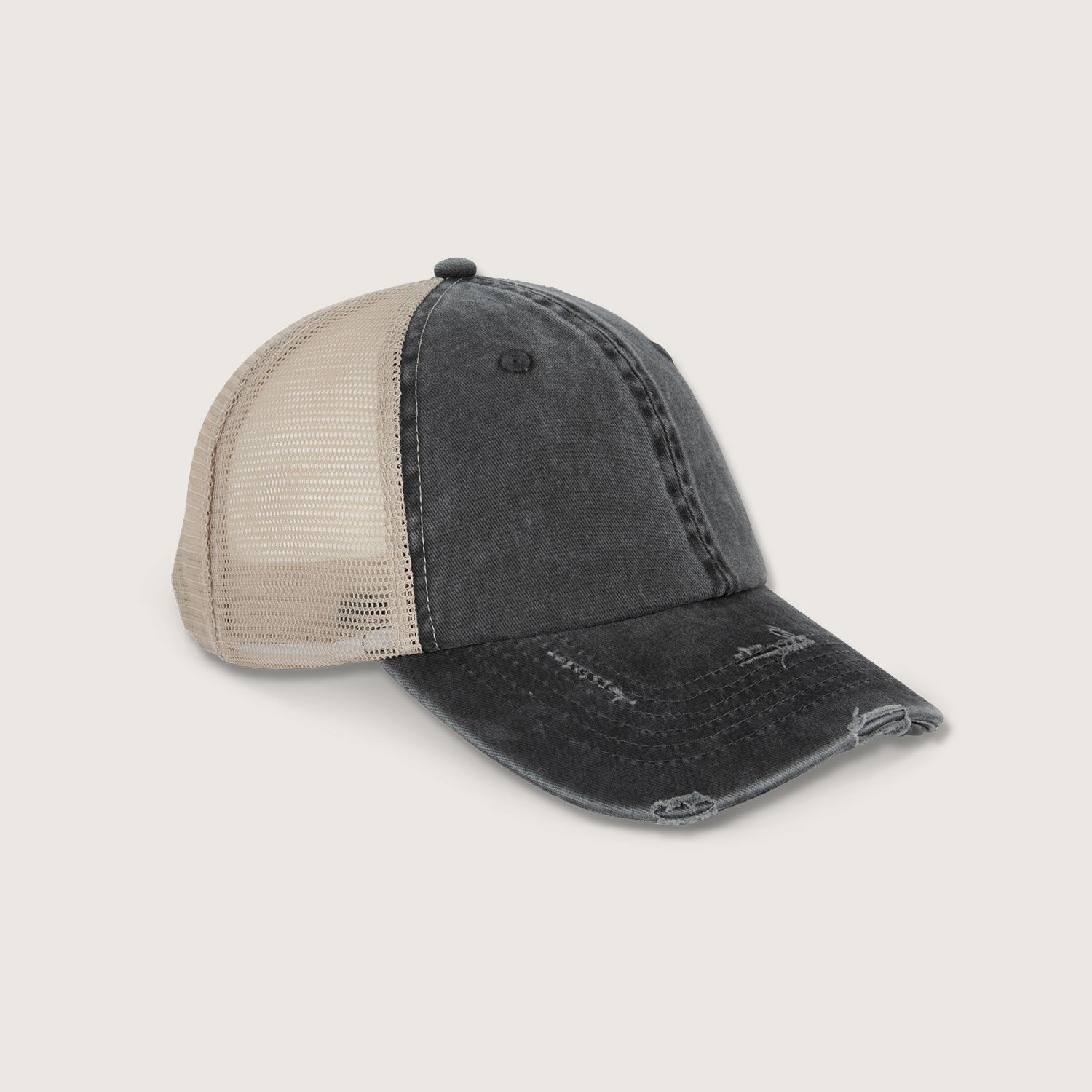 Nachhaltige Unisex Trucker-Cap im zerrissenen Look