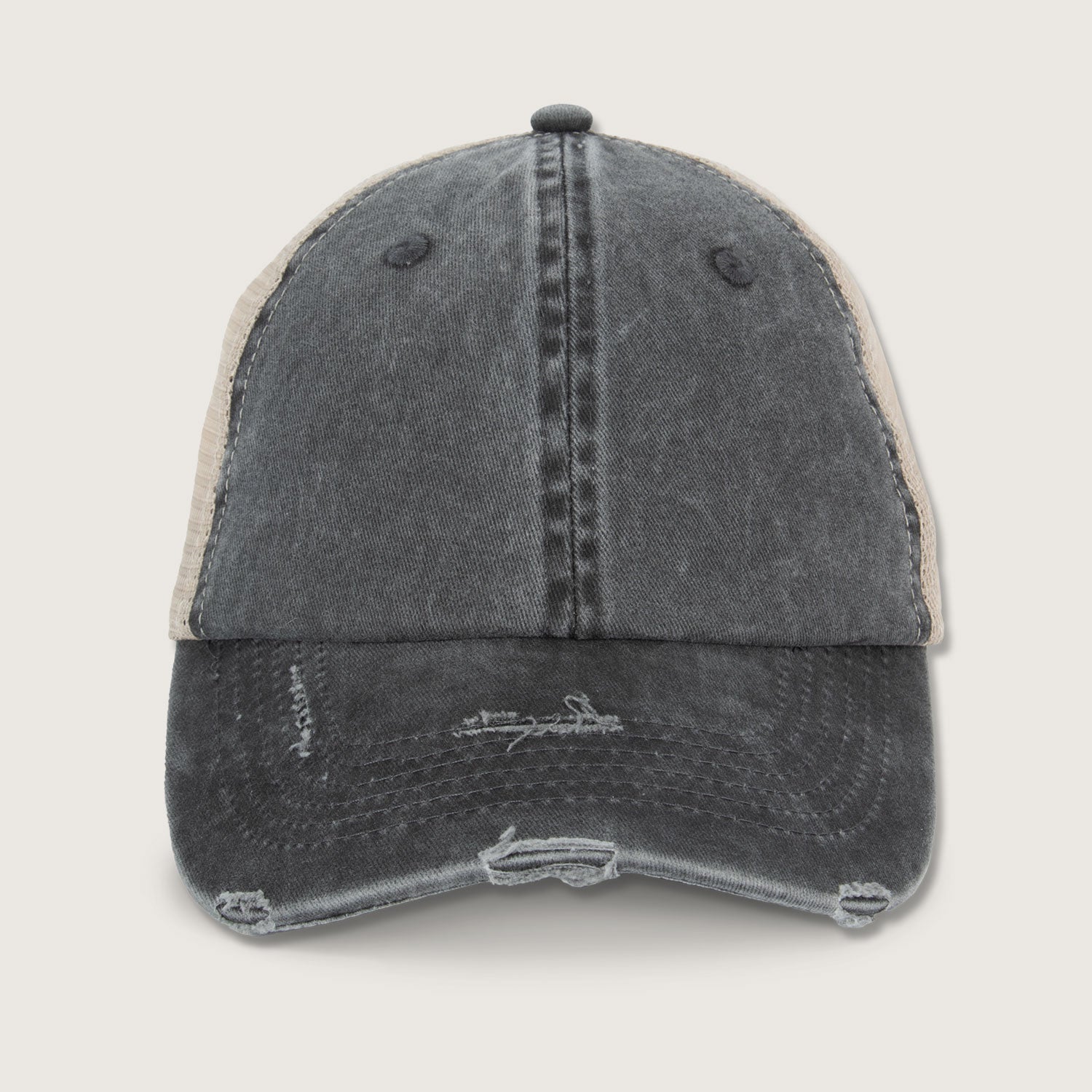 Nachhaltige Unisex Trucker-Cap im zerrissenen Look