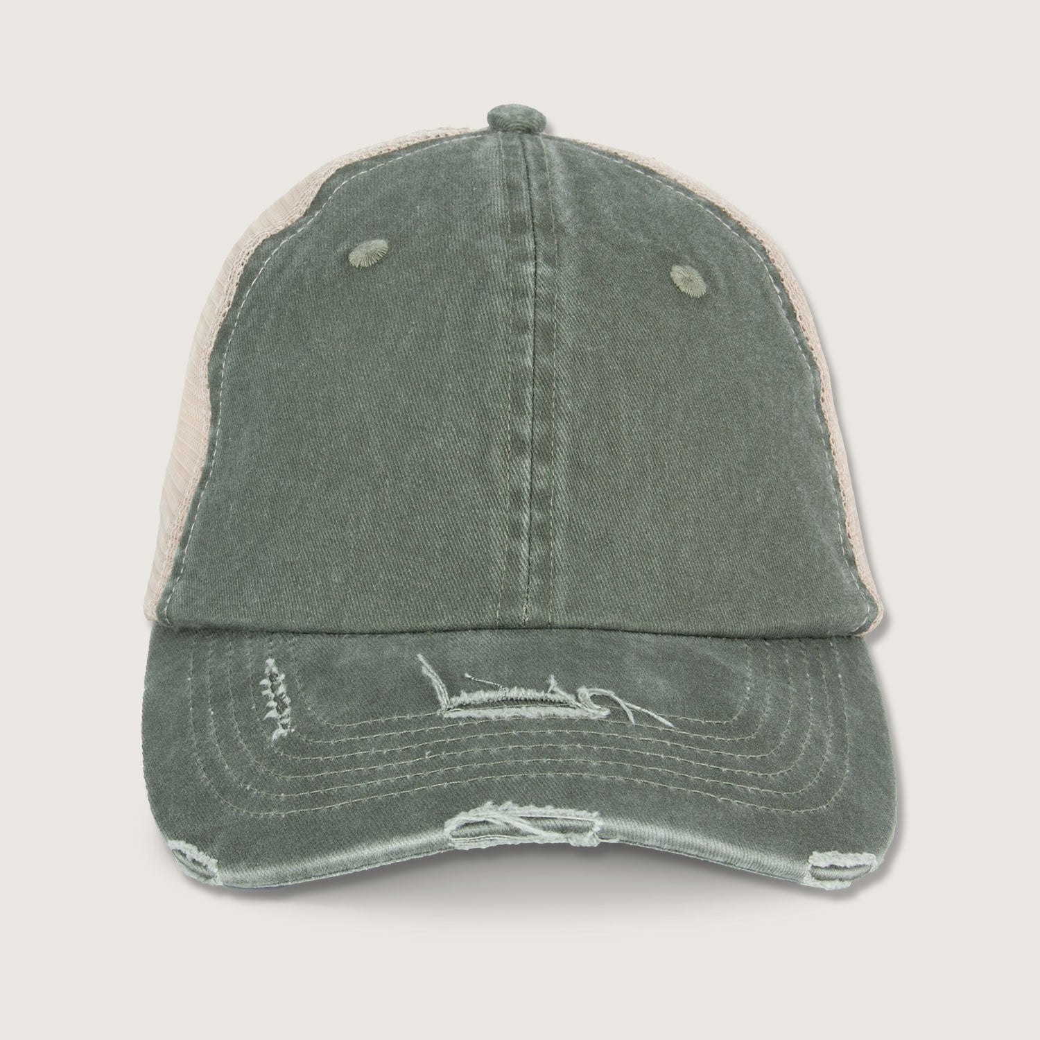 Nachhaltige Unisex Trucker-Cap im zerrissenen Look