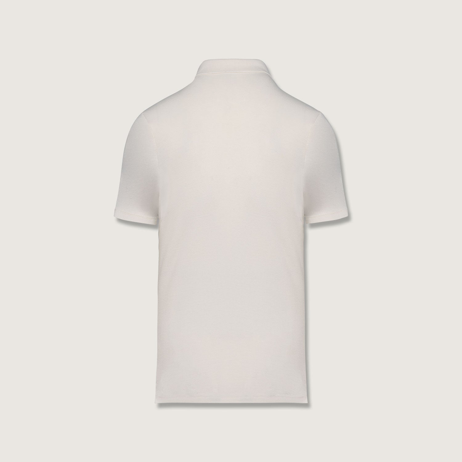Herren Polohemd mit Lyocell TENCEL und Bio-Baumwolle - gaufrierter Strick