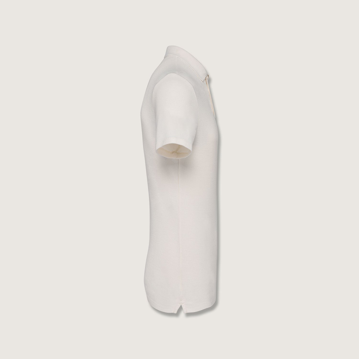 Herren Polohemd mit Lyocell TENCEL und Bio-Baumwolle - gaufrierter Strick
