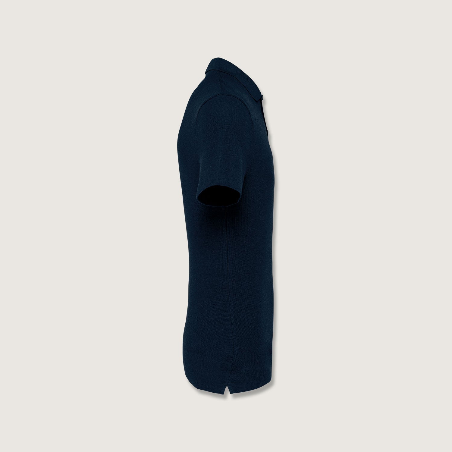 Herren Polohemd mit Lyocell TENCEL und Bio-Baumwolle - gaufrierter Strick