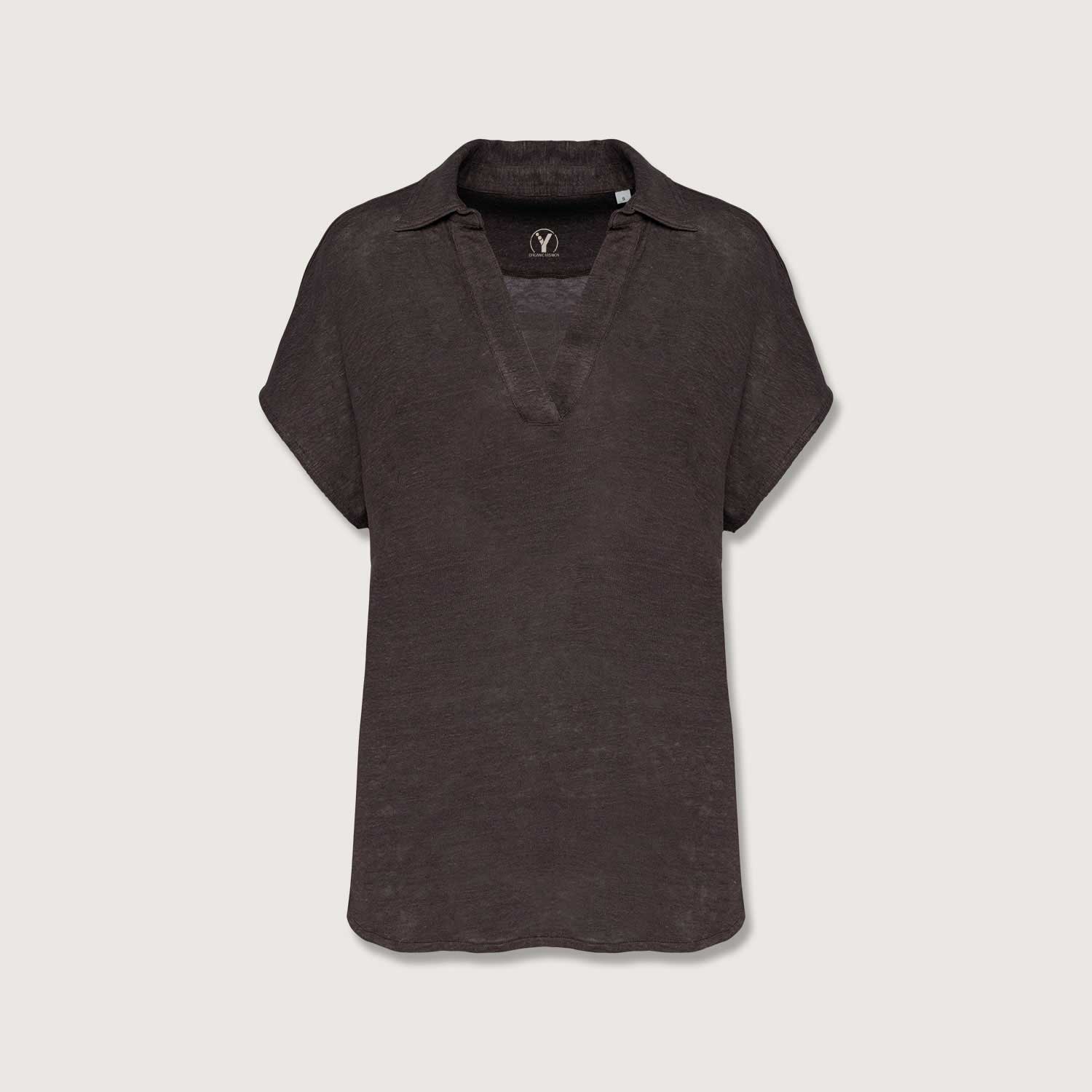 Exklusives Damen Polohemd aus 100% Leinen