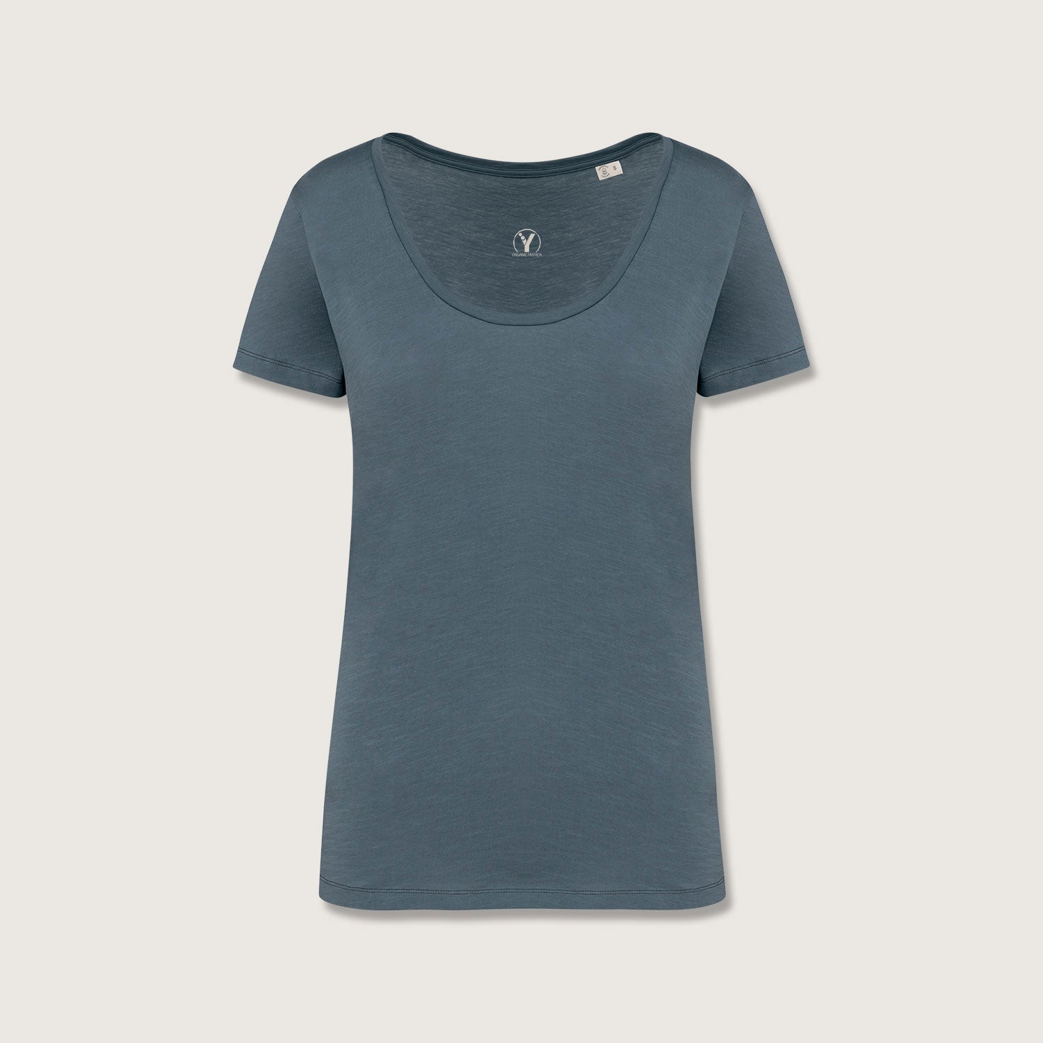 Damen-T-Shirt mt Slub Optik aus 100%  Bio-Baumwolle