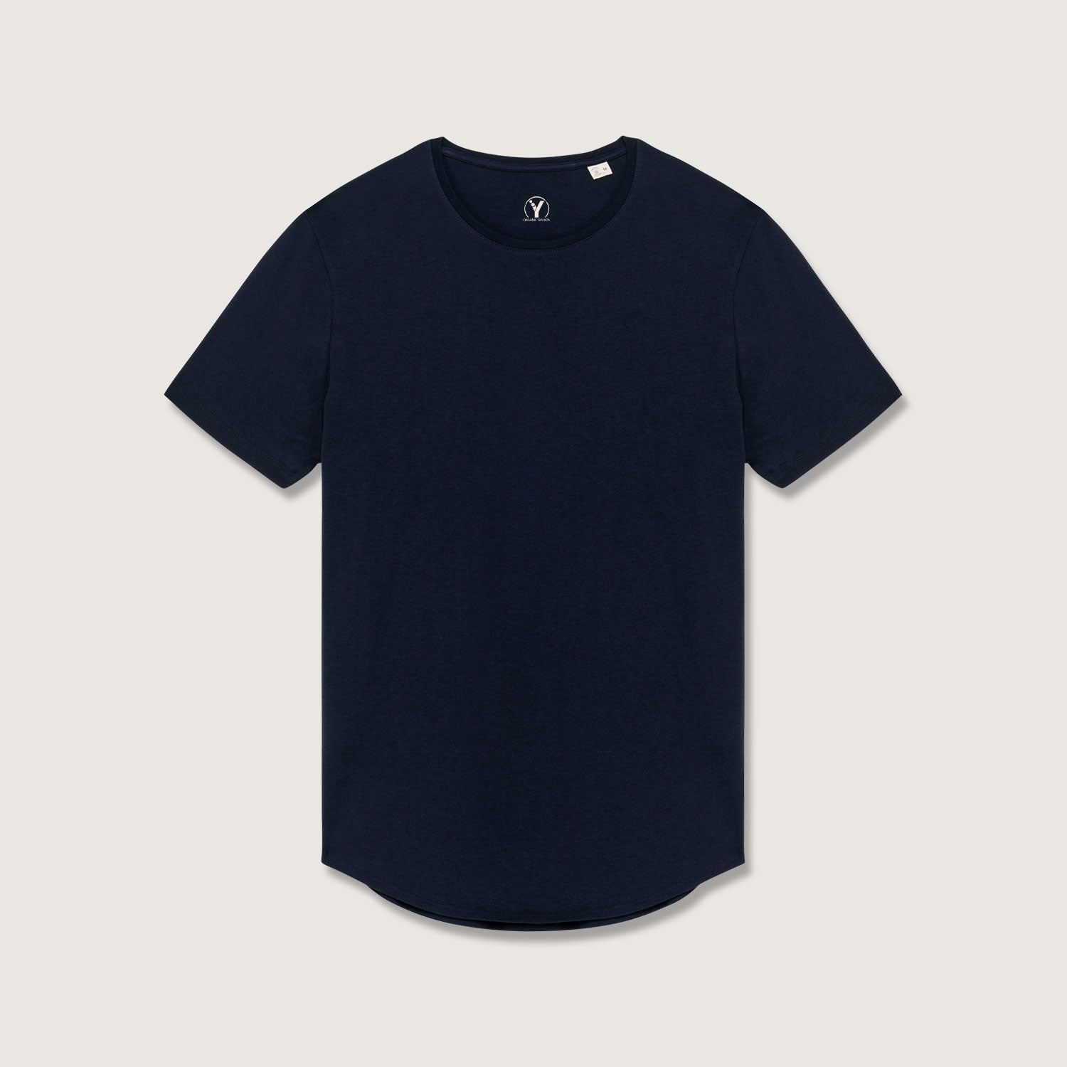 Herren-T-Shirt abgerundetem Saum aus 100% nachhaltiger Bio-Baumwolle