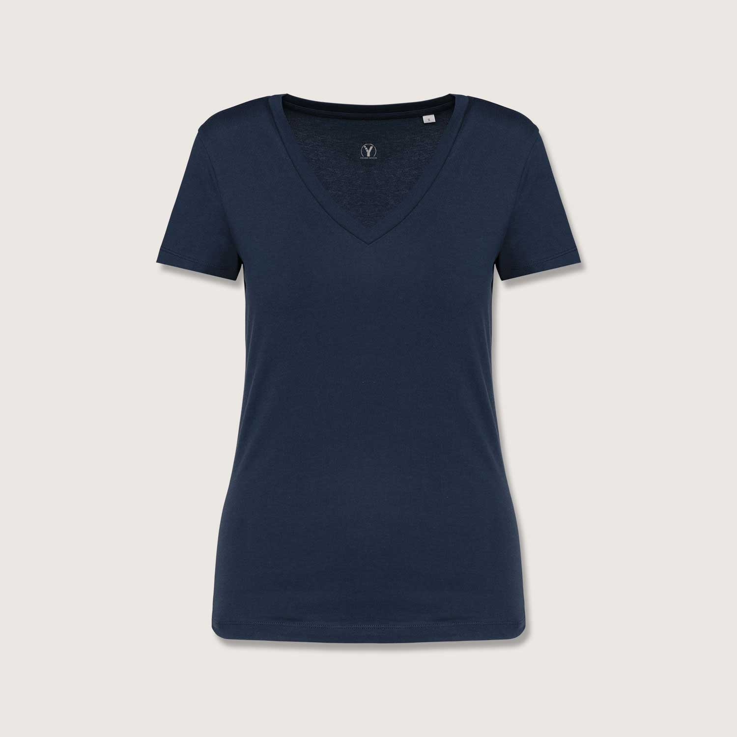 Damen T-Shirt mit V-Ausschnitt aus 100% Bio-Baumwolle