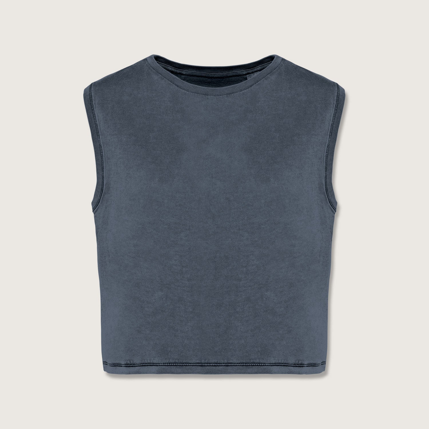 Ärmelloses Damen-Crop-T-Shirt aus Bio-Baumwolle