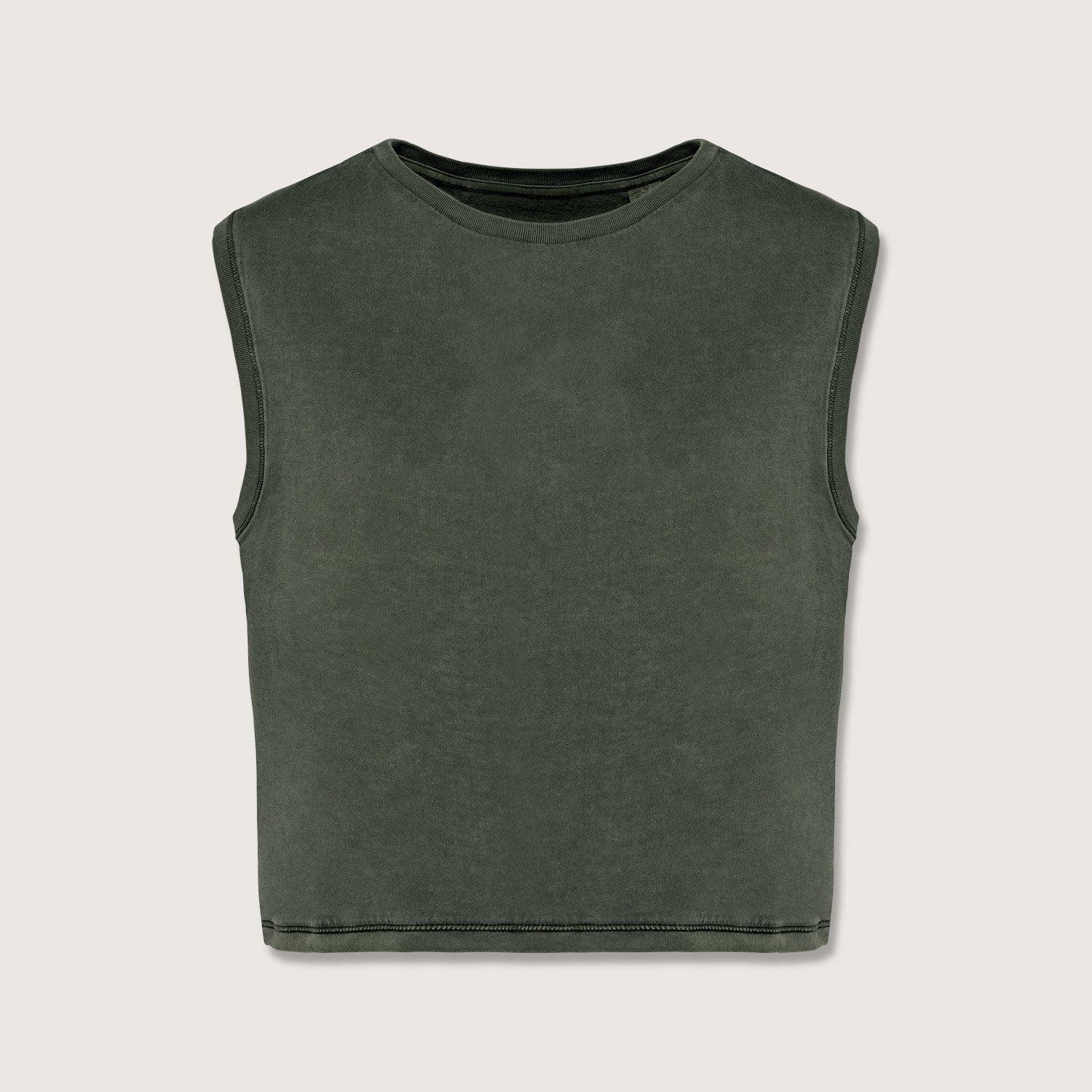 Ärmelloses Damen-Crop-T-Shirt aus Bio-Baumwolle
