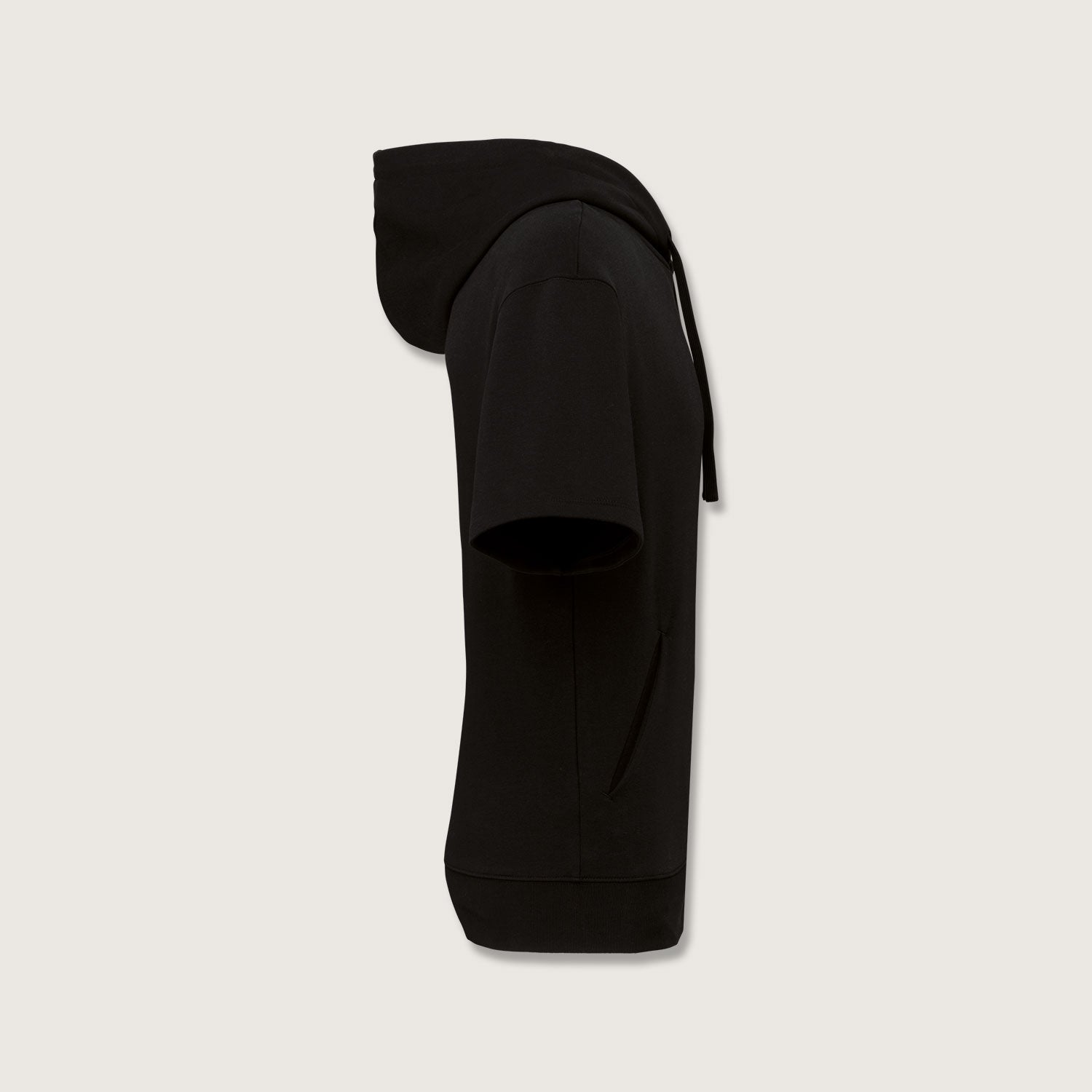 Unisex French Terry Hoodie – Kurzarm & nachhaltig