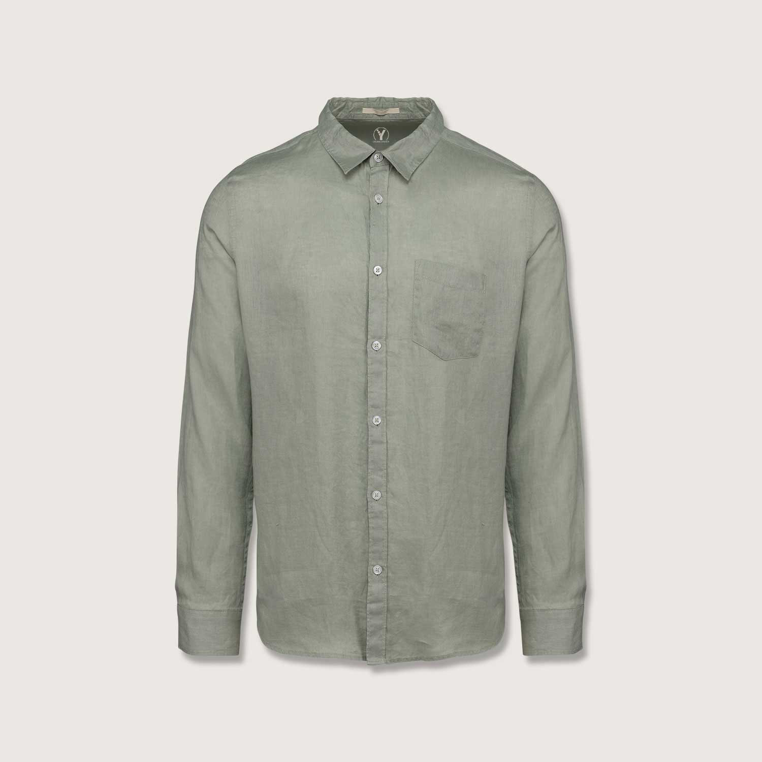 Leinenhemd für Herren aus 100% Leinen mit Kragen