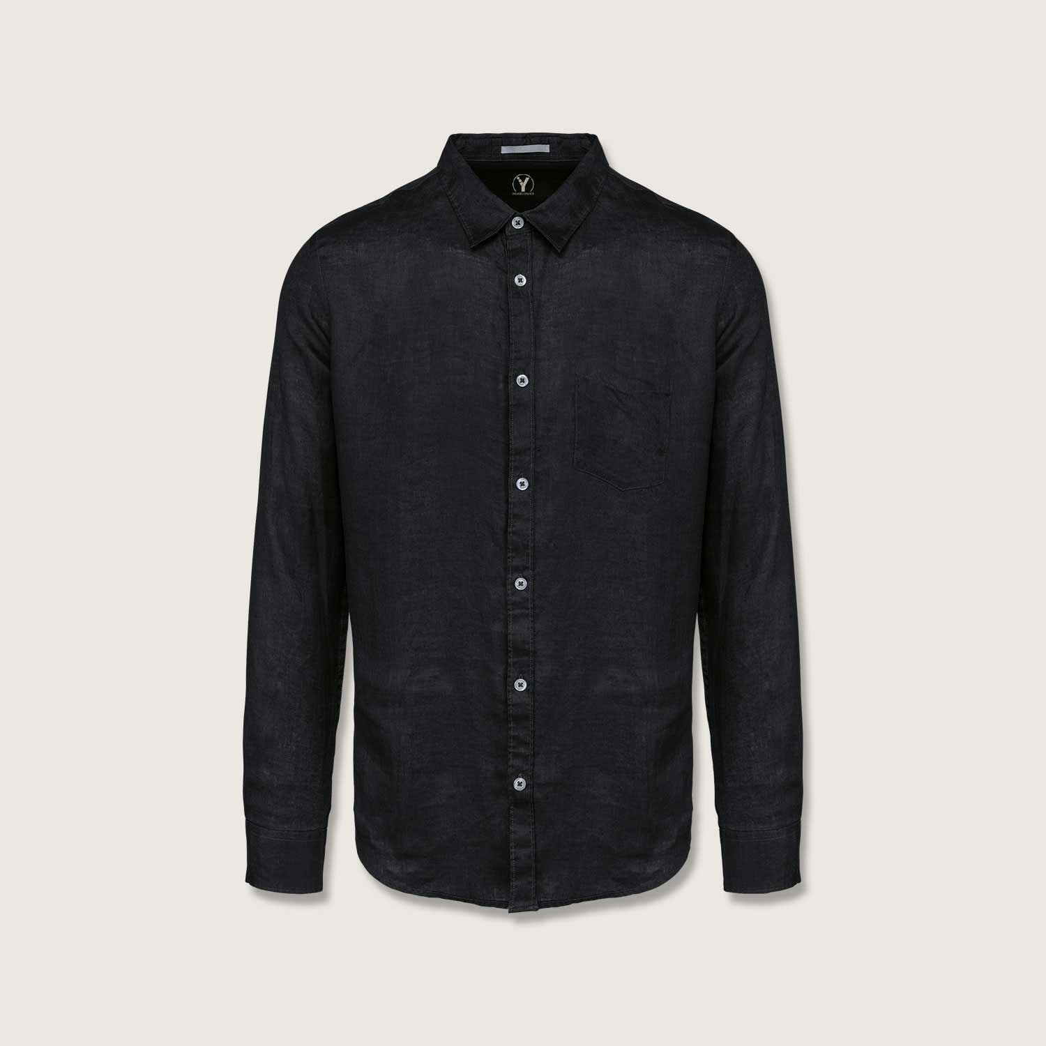 Leinenhemd für Herren aus 100% Leinen mit Kragen