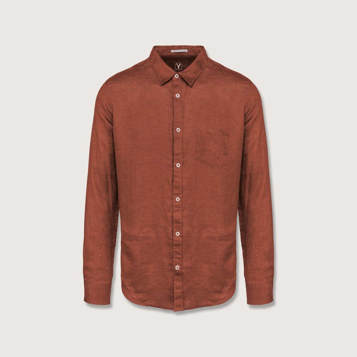 Leinenhemd für Herren aus 100% Leinen mit Kragen