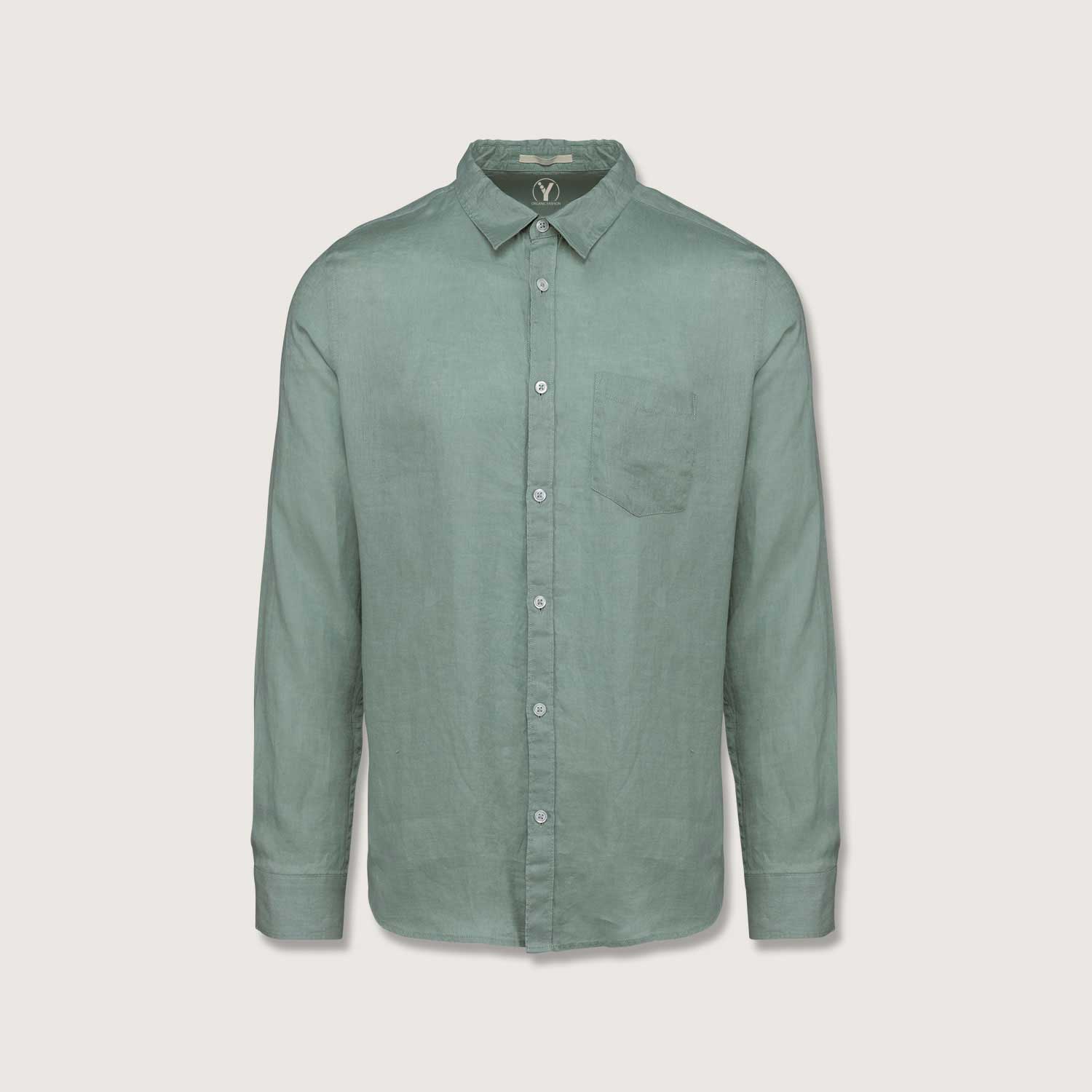 Leinenhemd für Herren aus 100% Leinen mit Kragen