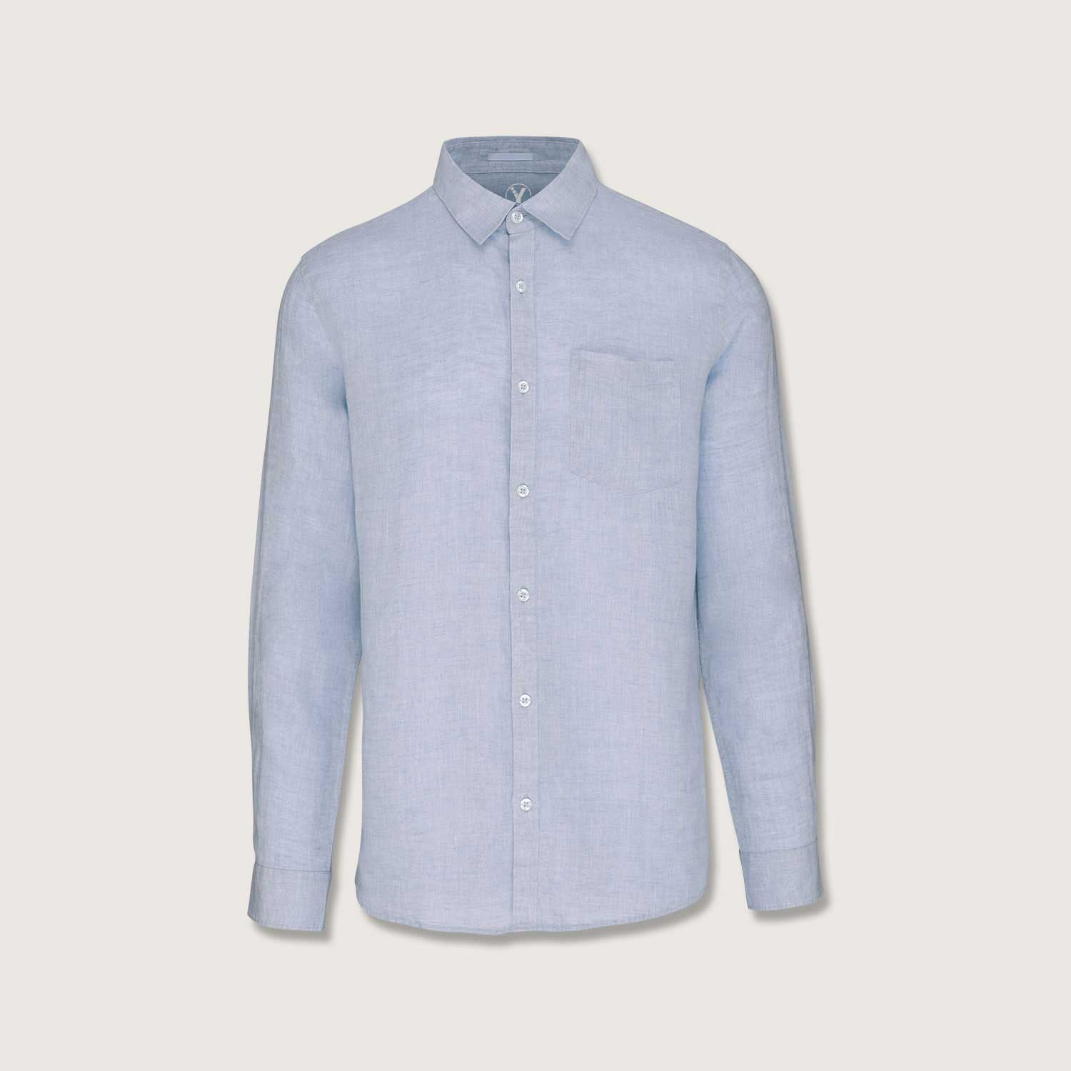 Leinenhemd für Herren aus 100% Leinen mit Kragen