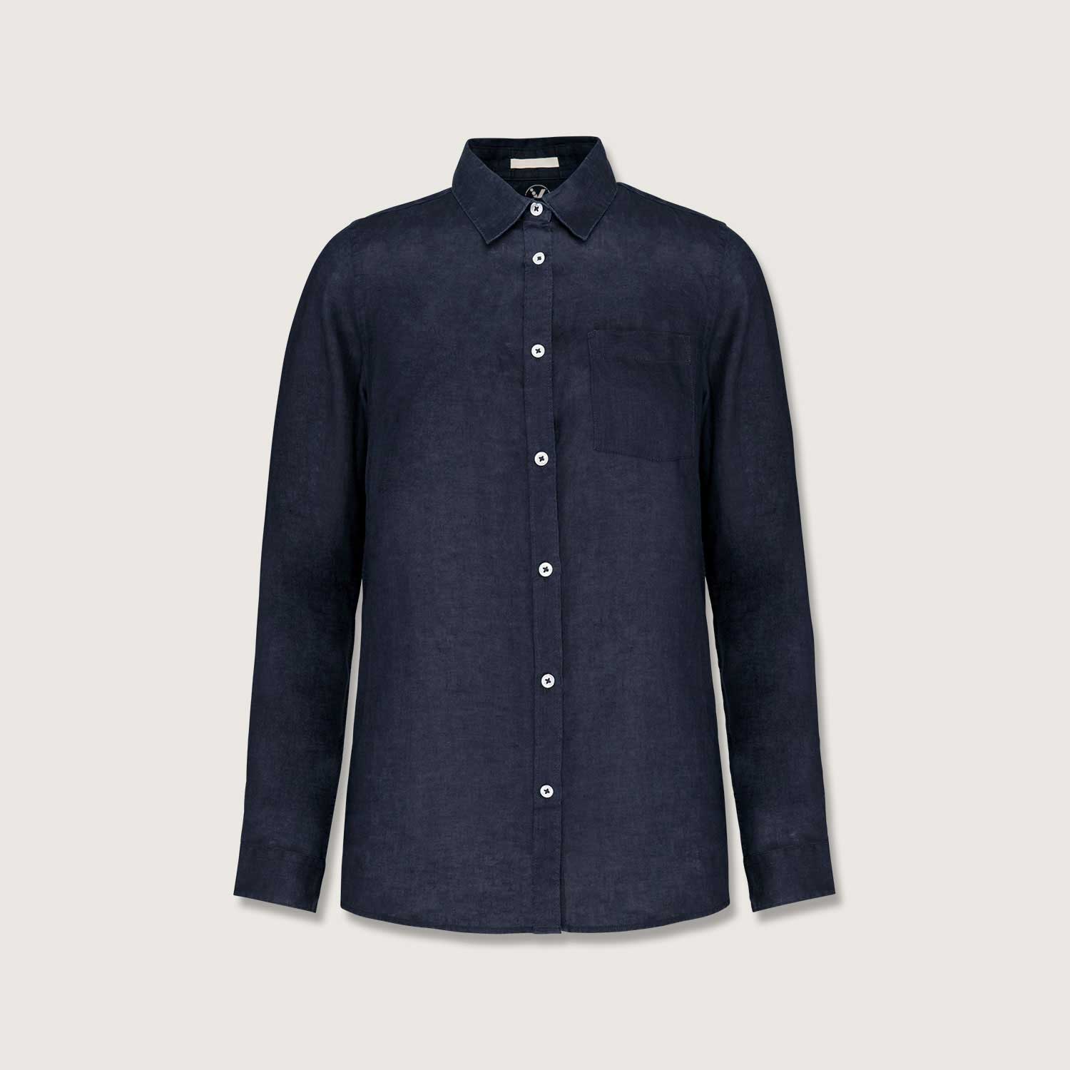 Leinenhemd für Herren aus 100% Leinen mit Kragen