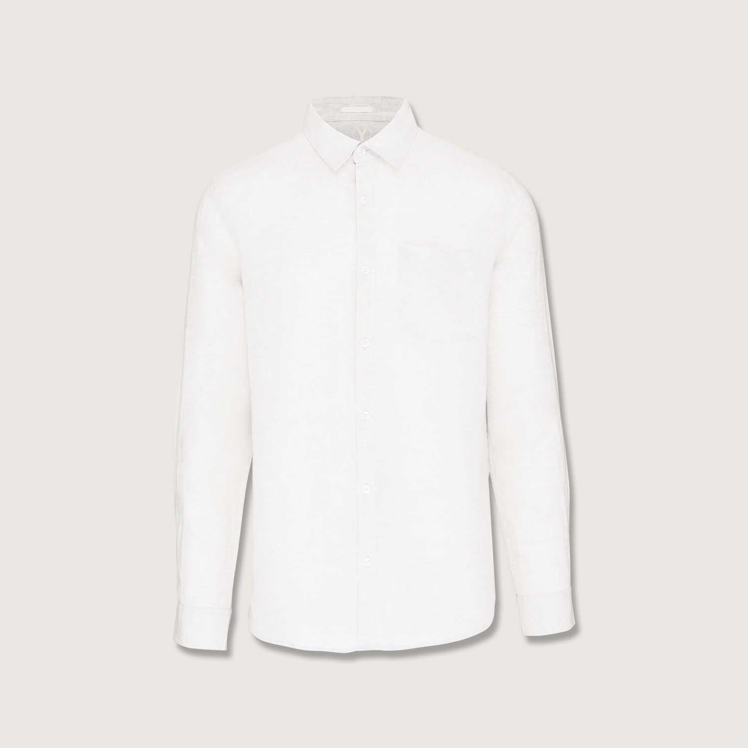 Leinenhemd für Herren aus 100% Leinen mit Kragen