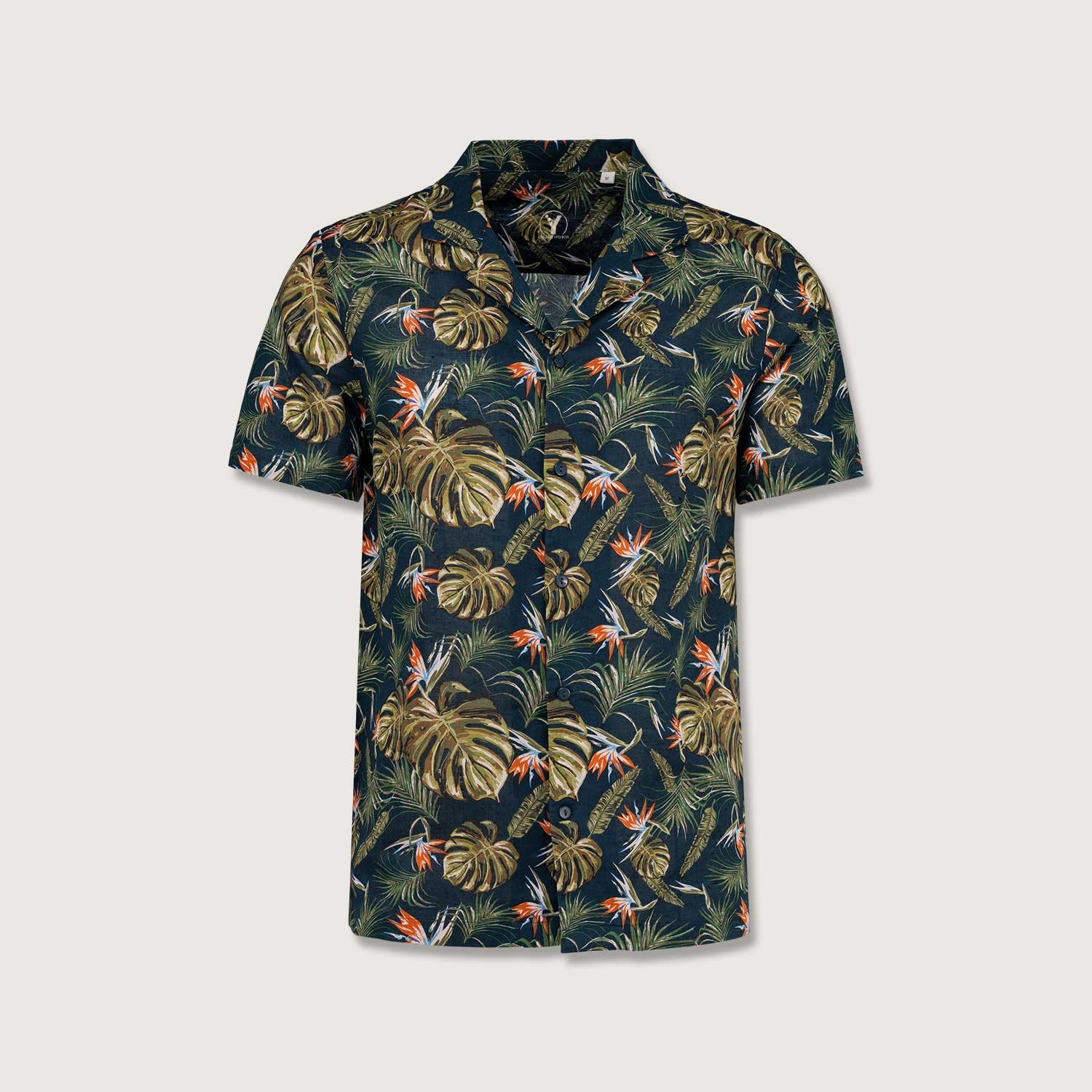 Herren Hawaii Hemd | Bio -Baumwolle-Leinen-Mix | Aloha Shirt | Kurzarm Hemd