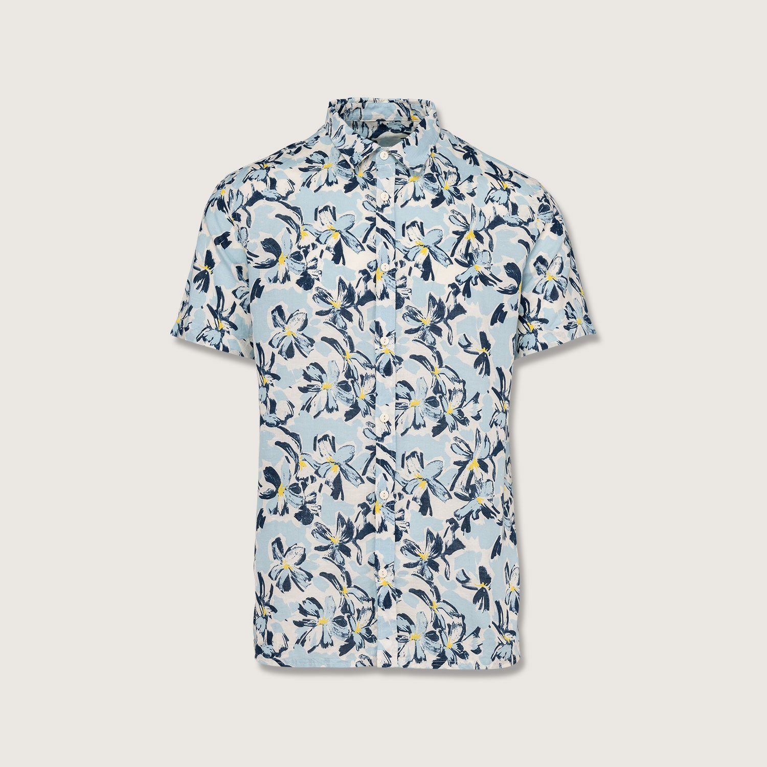 Herren Hawaii Hemd | Bio -Baumwolle-Leinen-Mix | Aloha Shirt | Kurzarm Hemd