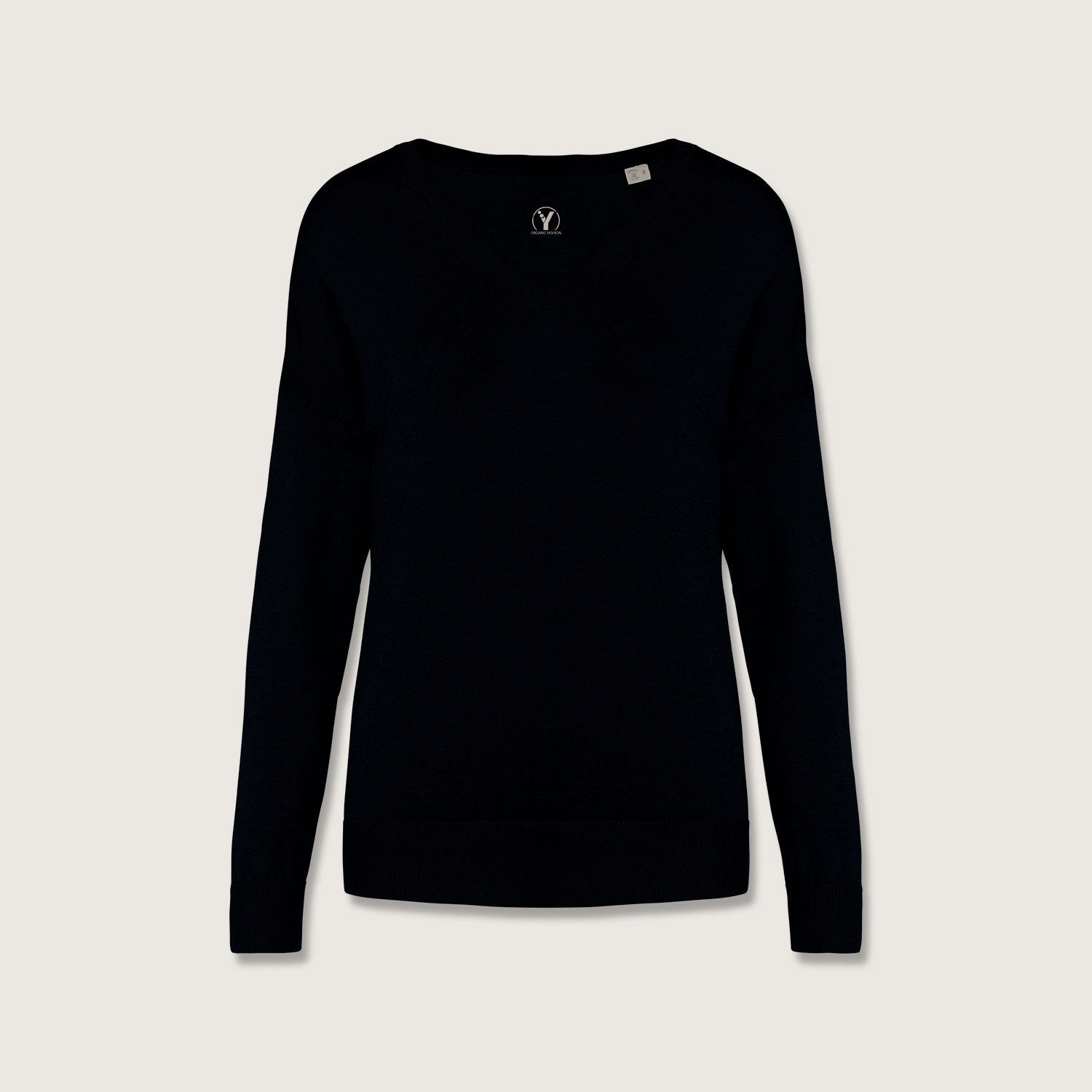 Damenpullover mit V-Ausschnitt aus Bio-Baumwolle und Lyocell TENCEL