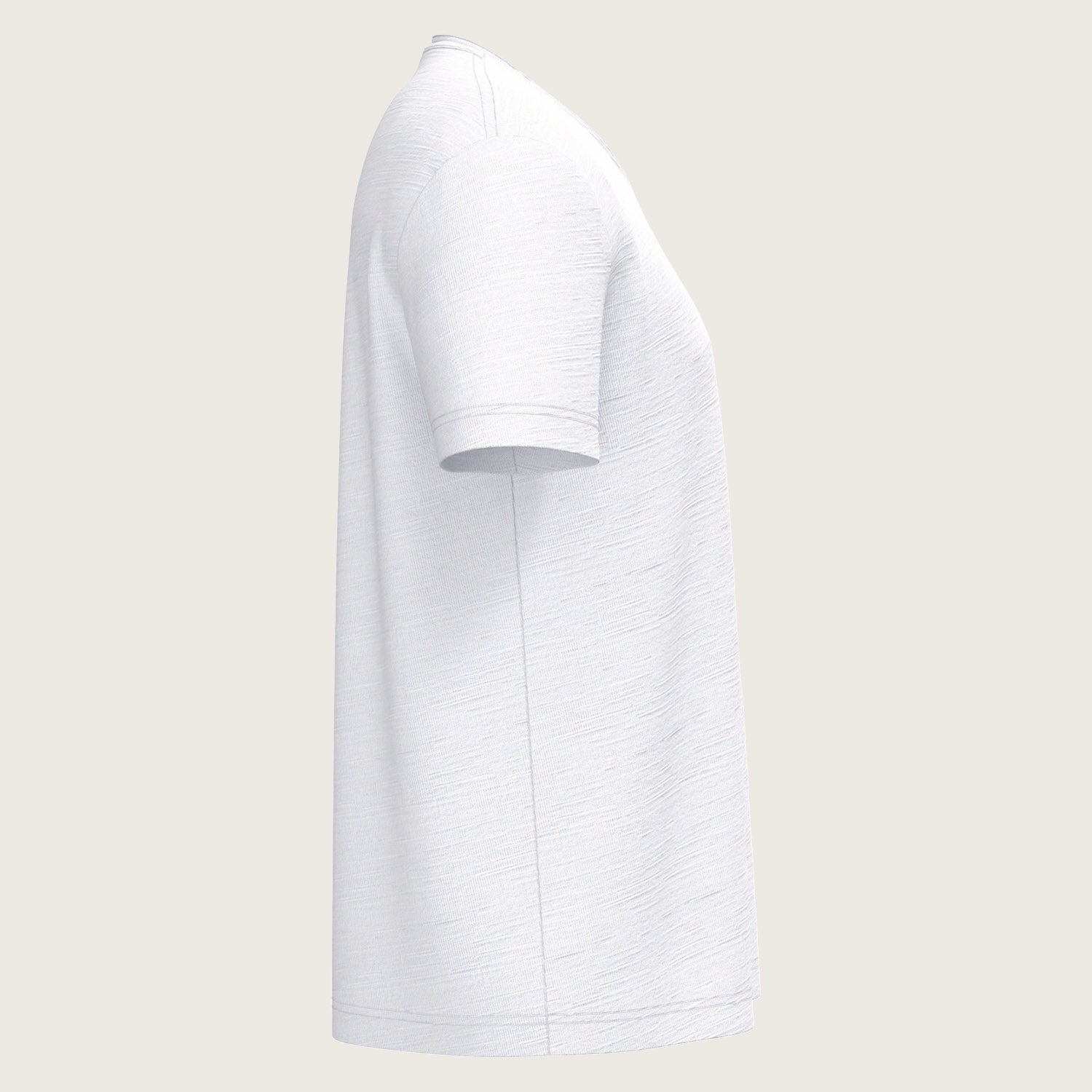 Herren Slub T-Shirt V-Auschnitt