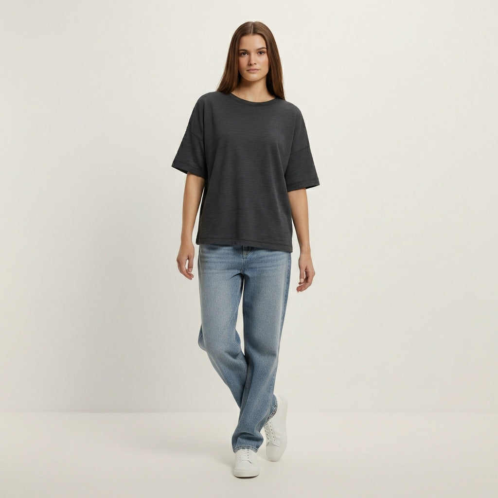 Oversized Slub T-Shirt Mid-Light