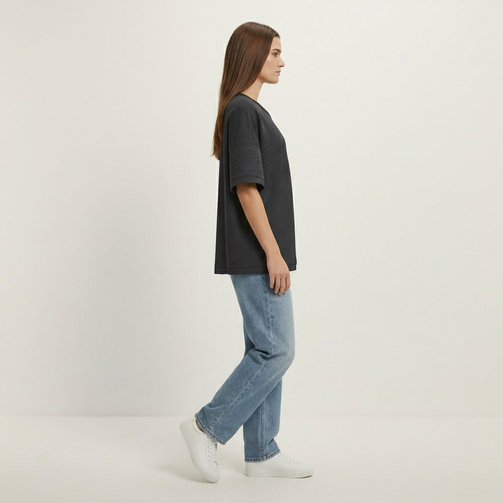 Oversized Slub T-Shirt Mid-Light