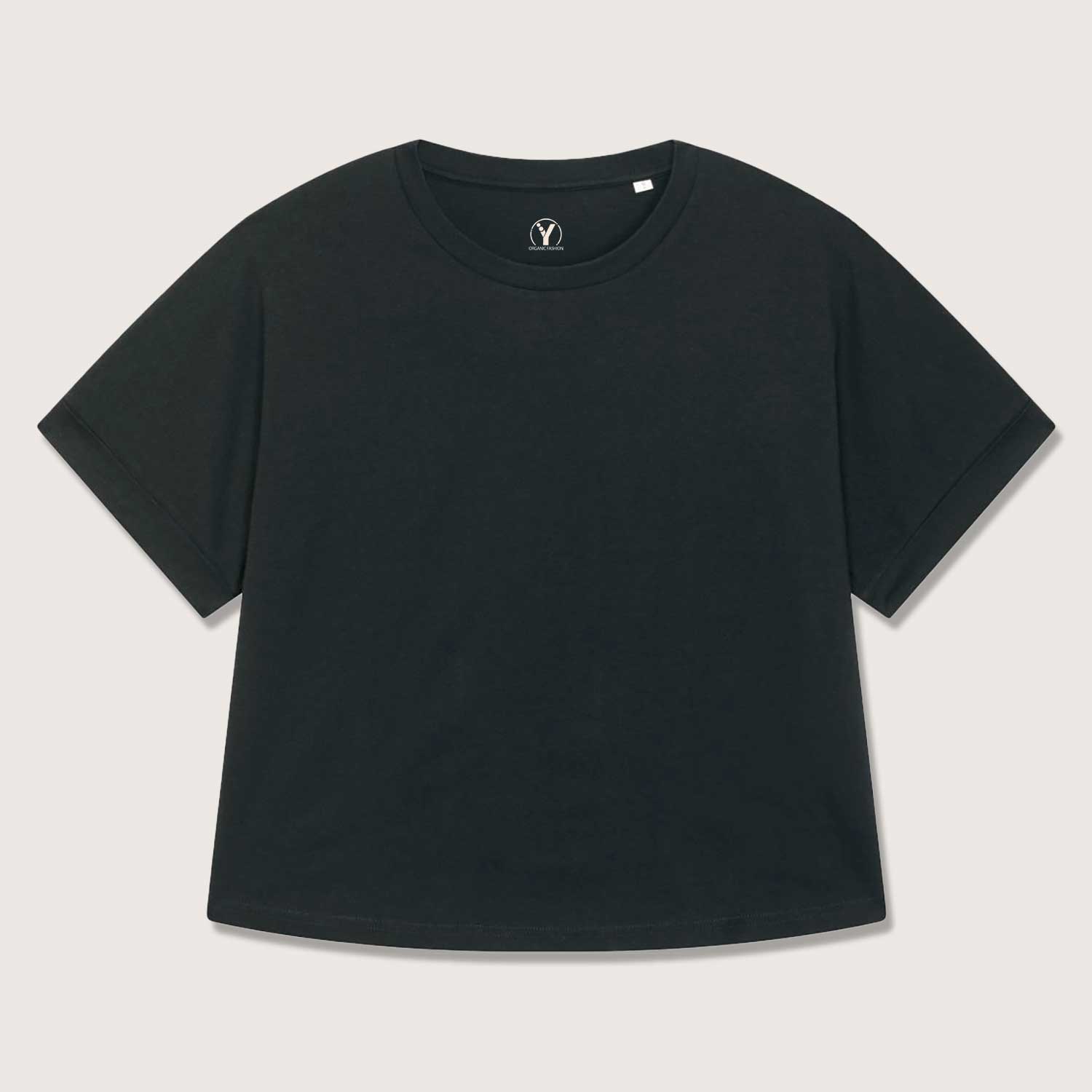 Damen T-Shirt Oversize | mit einteiligen und umgekrempelten Ärmeln