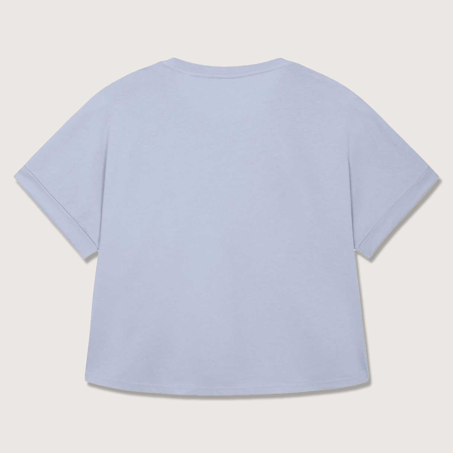 Damen T-Shirt Oversize | mit einteiligen und umgekrempelten Ärmeln