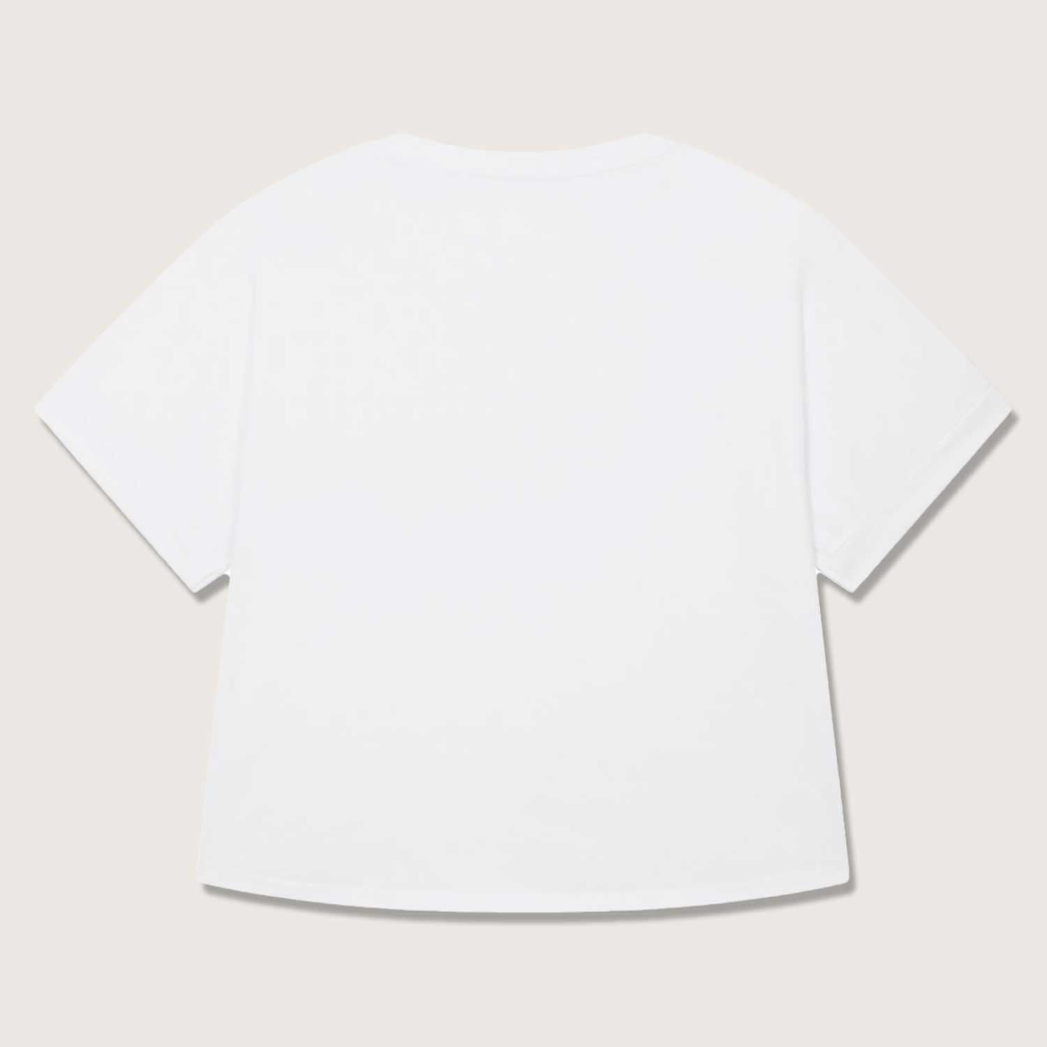 Damen T-Shirt Oversize | mit einteiligen und umgekrempelten Ärmeln