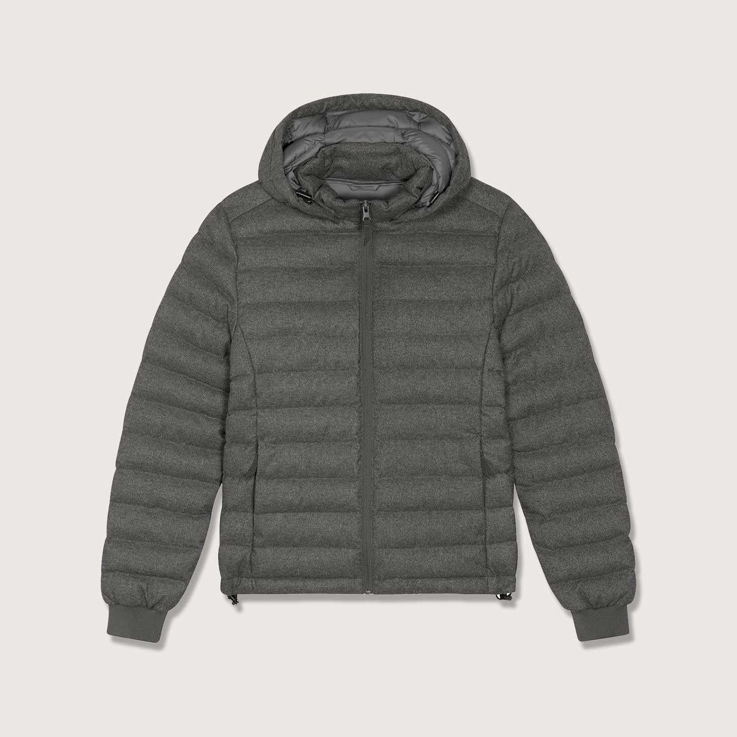 Damen Steppjacke im Woll-Look | komplett aus recycelten Materialen gefertigt