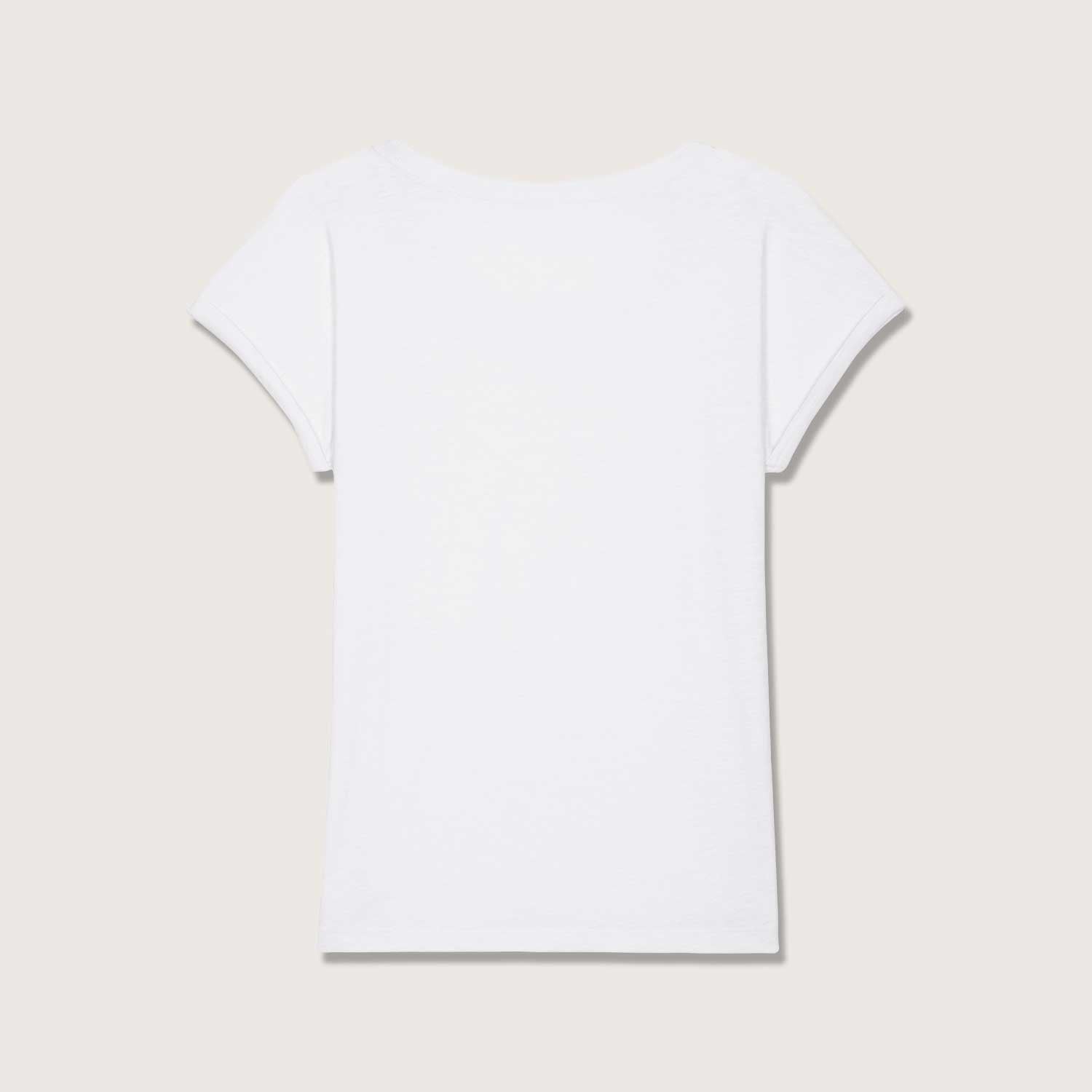 Leichtes T-Shirt in Slub Optik mit gerollten Ärmeln