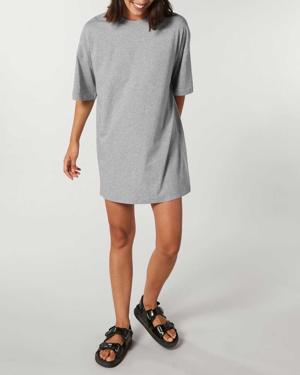 T-Shirt-kleid-damen-weit_Heather-Grey_2