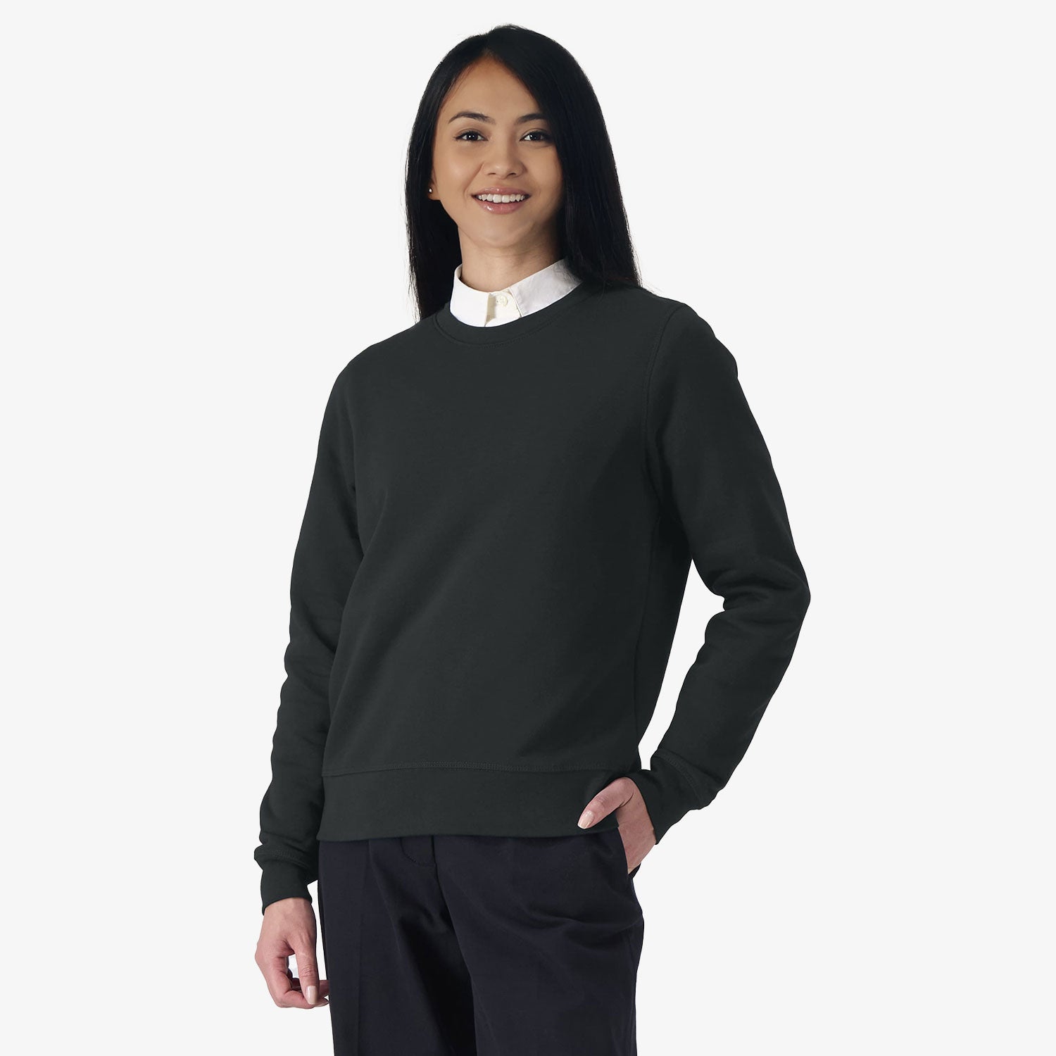 Modernes Unisex Basic-Sweatshirt aus nachhaltiger Baumwolle
