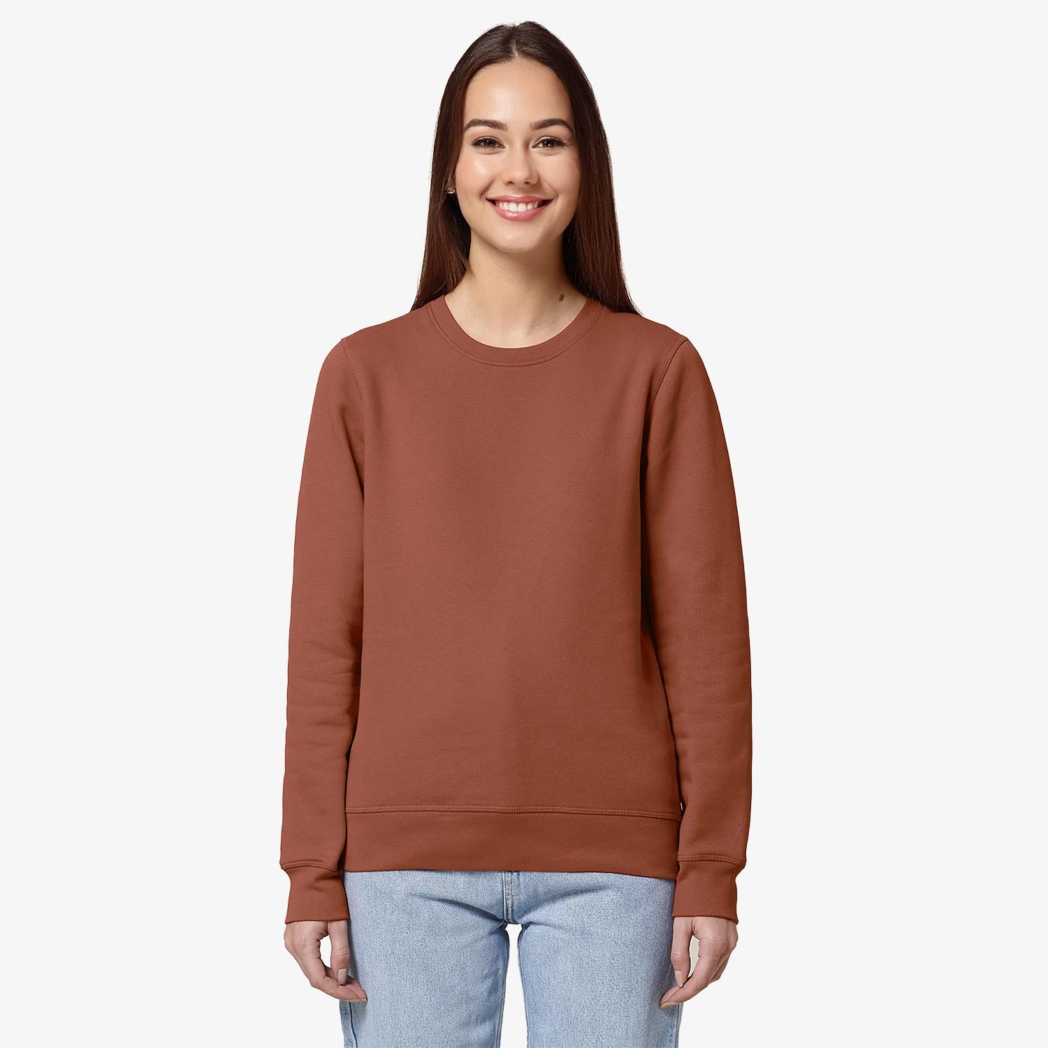 Modernes Unisex Basic-Sweatshirt aus nachhaltiger Baumwolle