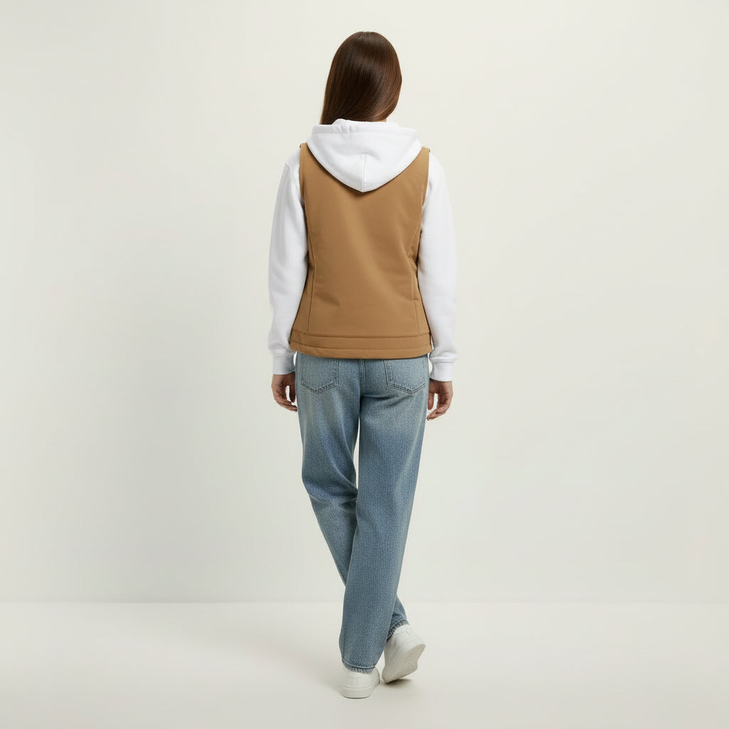 Unisex-Bodywarmer mit Teddykragen