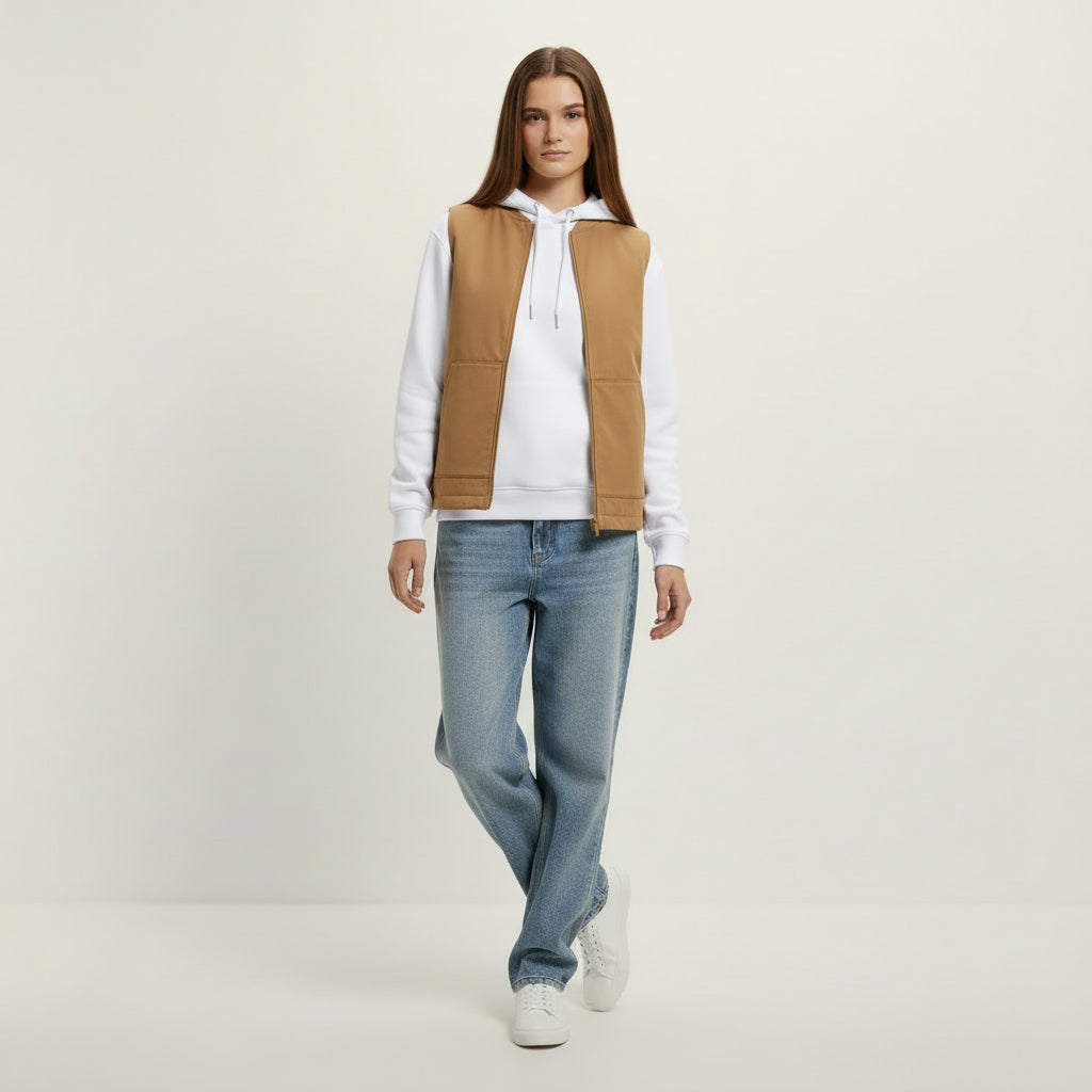 Unisex-Bodywarmer mit Teddykragen