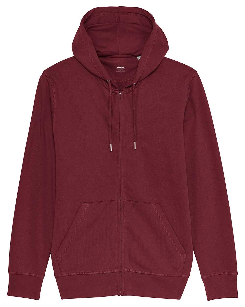 hoodie-jacke-damen-herren-zipper-fair-wear_Burgundy_9