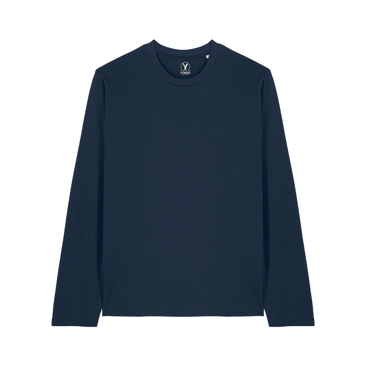 YTWOO-Basic-Unisex-Langarmshirt-100-Bio-Baumwolle-Eco-Fair-produziert-Nachhaltig-NAVY-PACK-FRONT