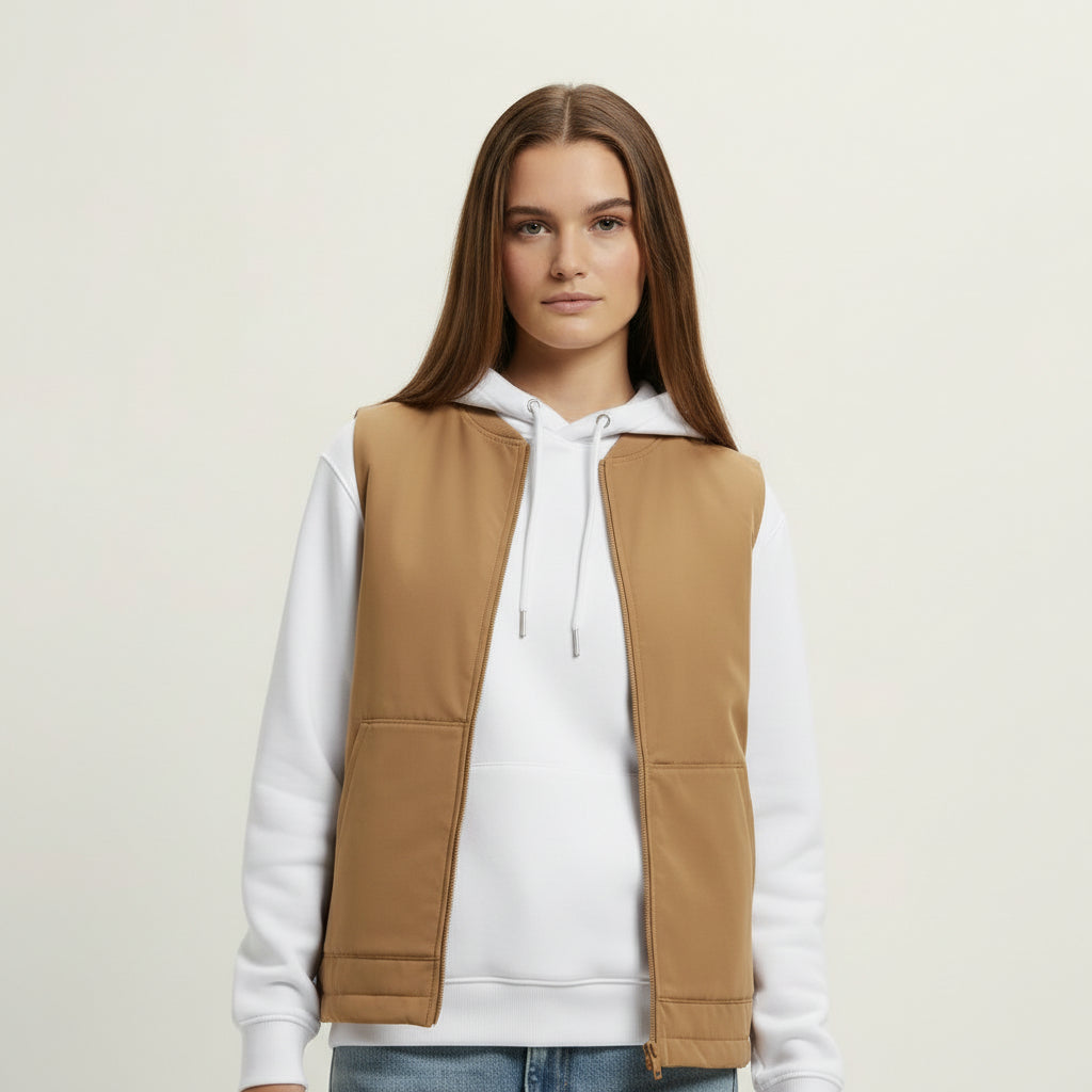 Unisex-Bodywarmer mit Teddykragen