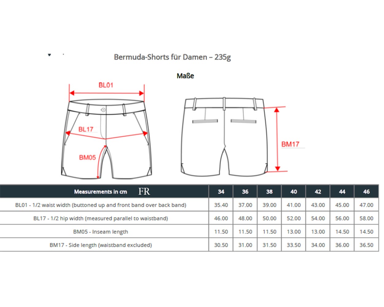 damen-bermudashort-nachhaltig-sizeguide