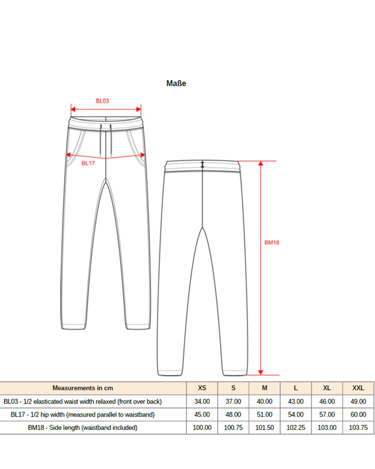 damen-jogginghose-eco-style-sizeguide