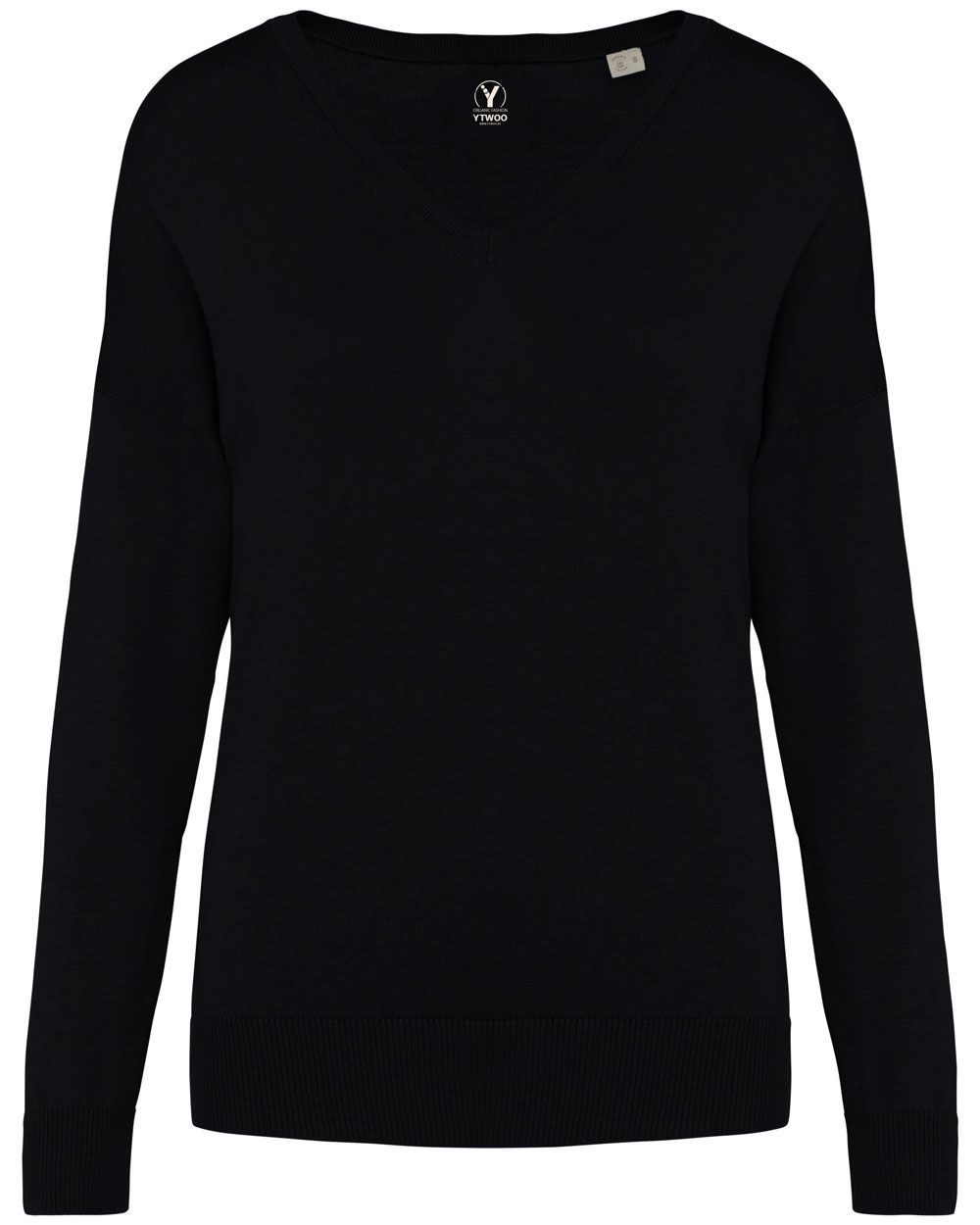 damen-pullover-v-ausschnitt-tencel-lyocell-bio-black